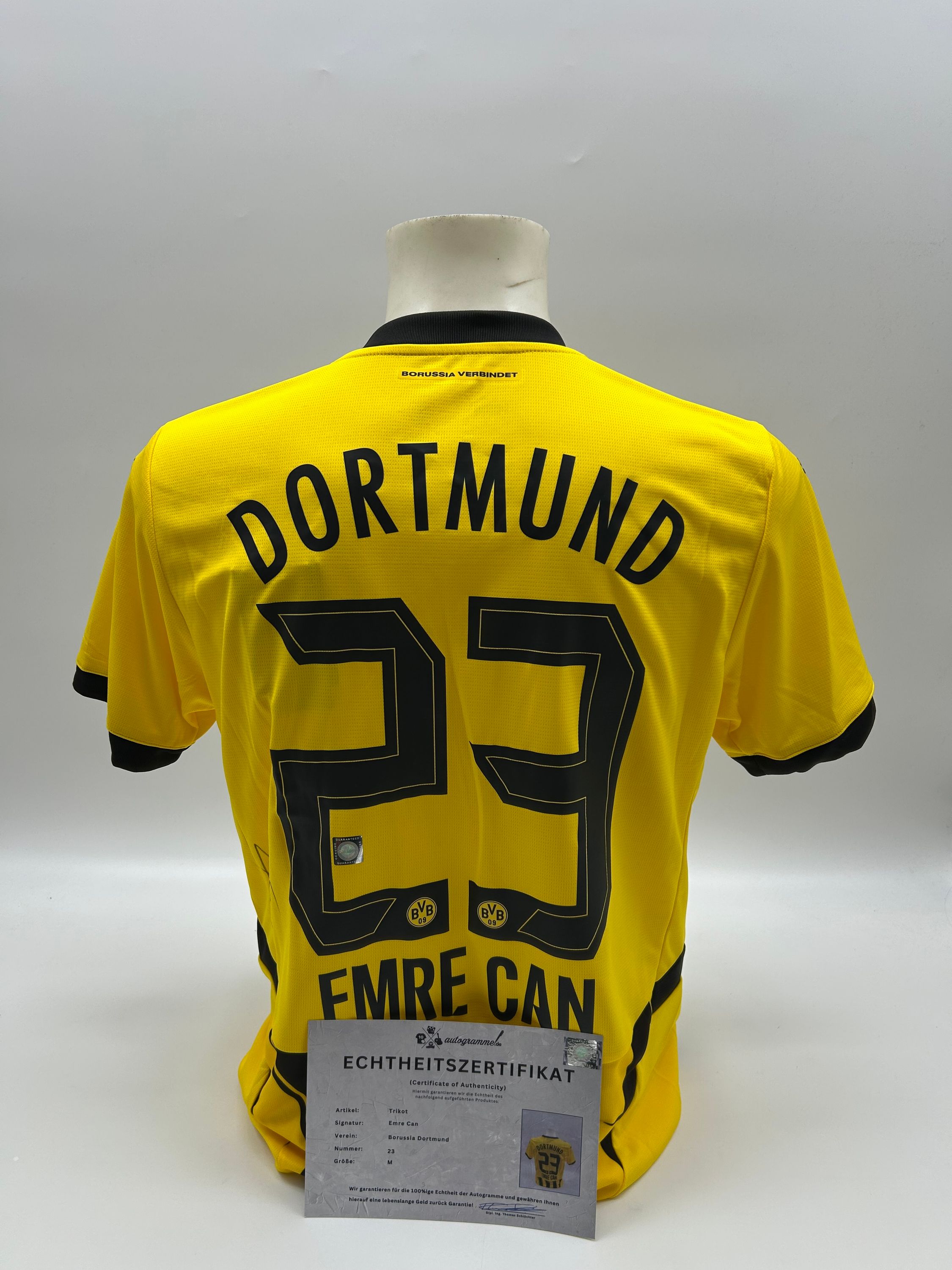 Camiseta del Borussia Dortmund firmada por Emre Can, autógrafo del BVB, Puma M