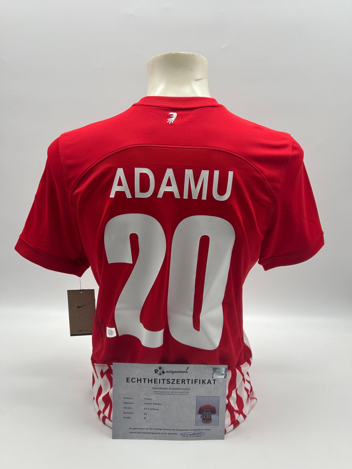 SC Freiburg Trikot signiert Junior Adamu Nike Autogramm M