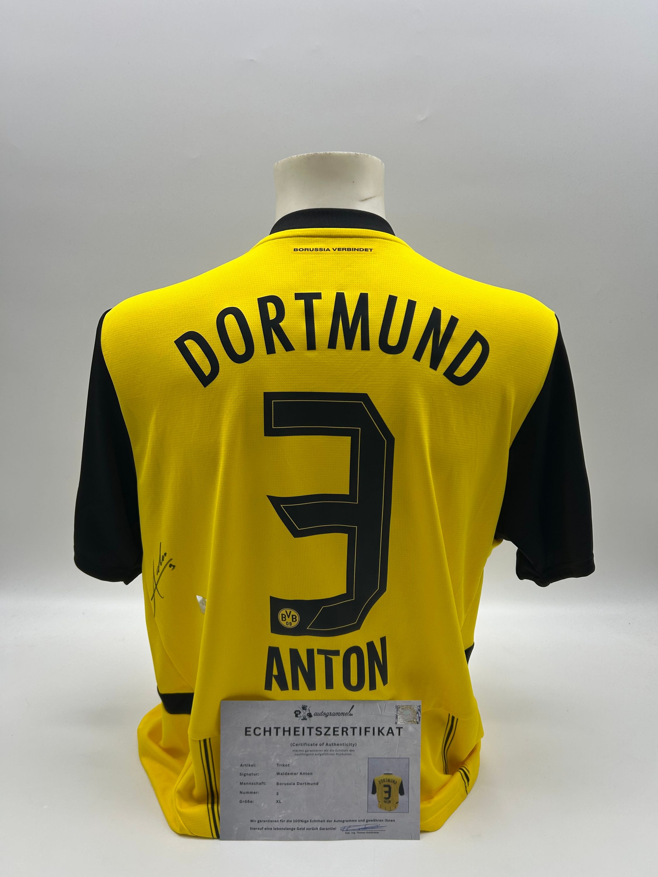 Borussia Dortmund Trikot Waldemar Anton signiert BVB Autogramm Puma XL