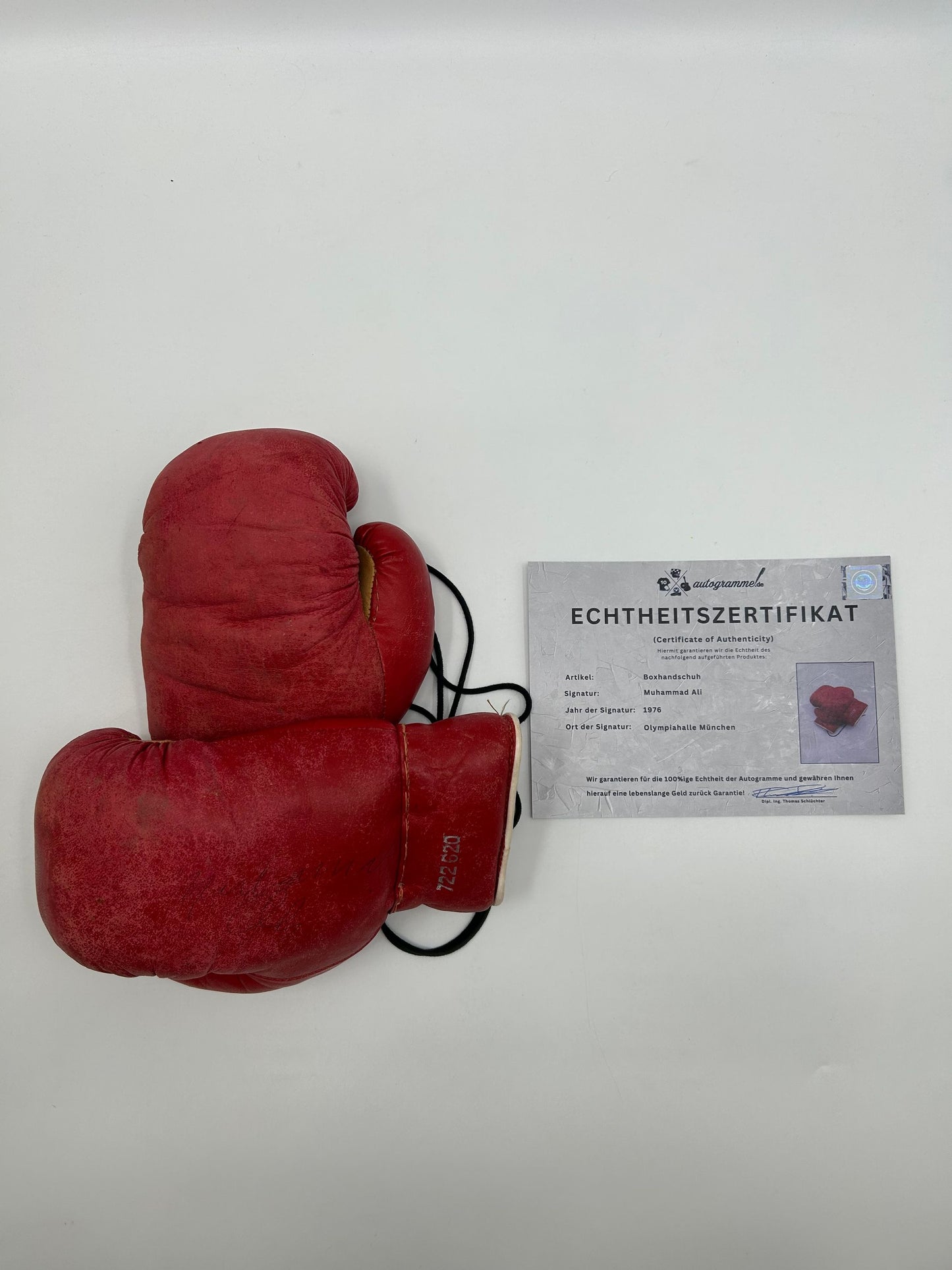 Box glove Muhammad Ali 1976 Signed Signature autograph boxing