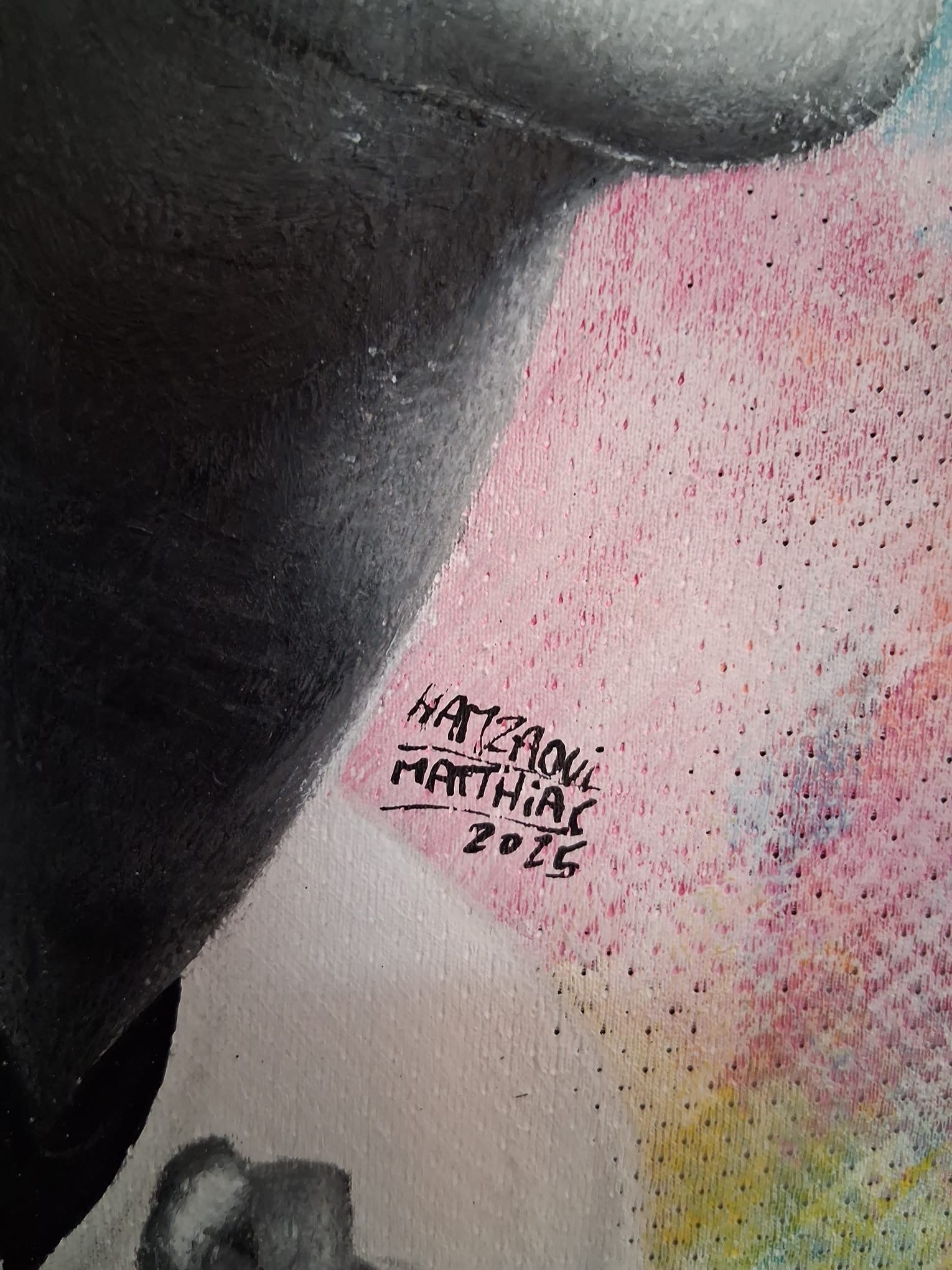 FC Santos Trikot Portrait Neymar handgemalt M