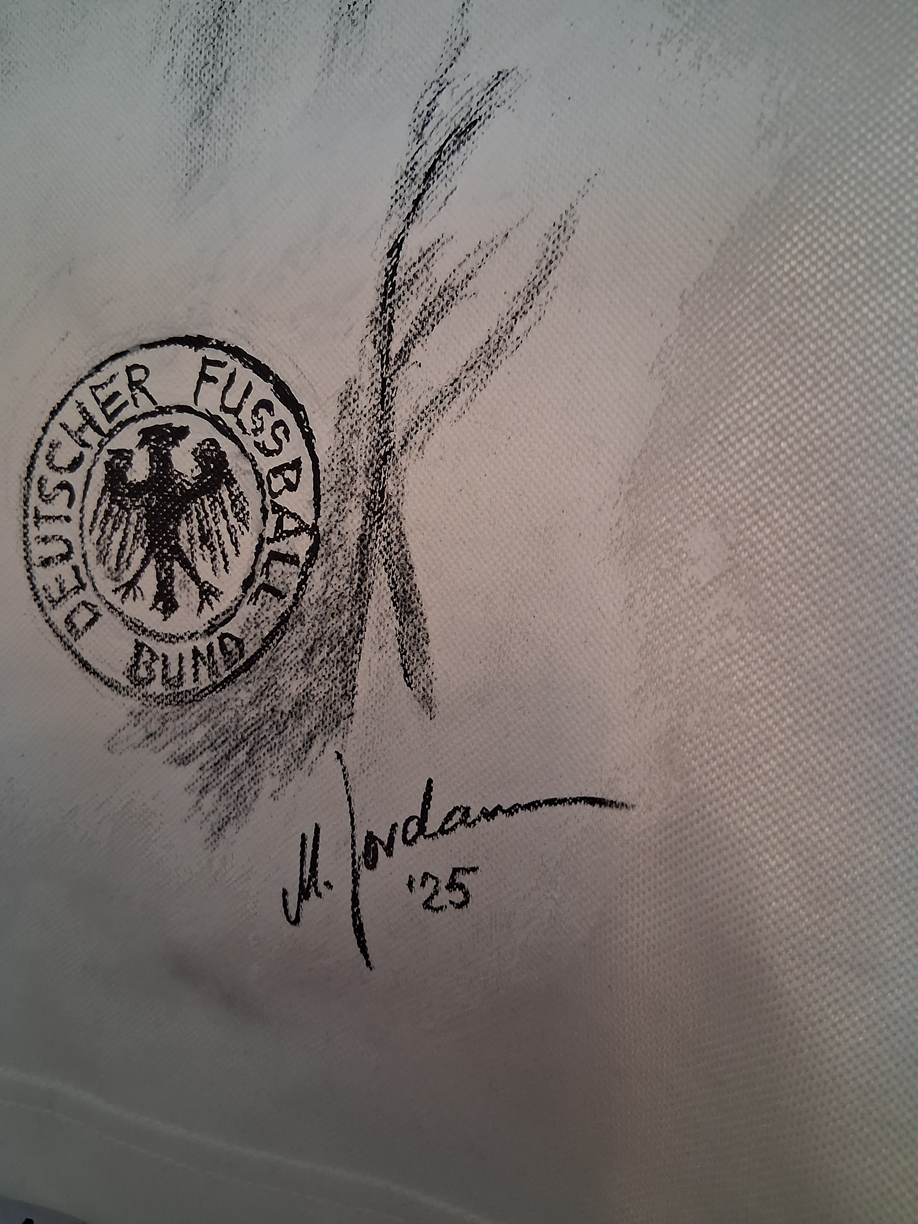 DFB jersey portrait Jupp Heynckes hand painted and signed S