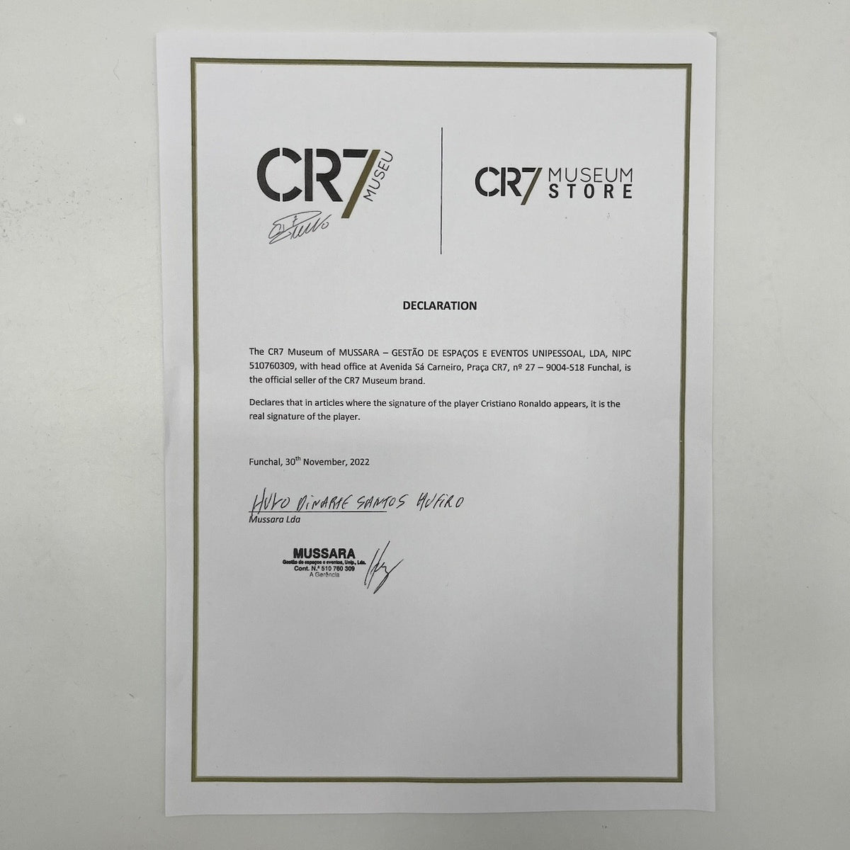 Autogrammkarte Cristiano Ronaldo signiert 14,5 x 10,5 cm Fußball Portugal