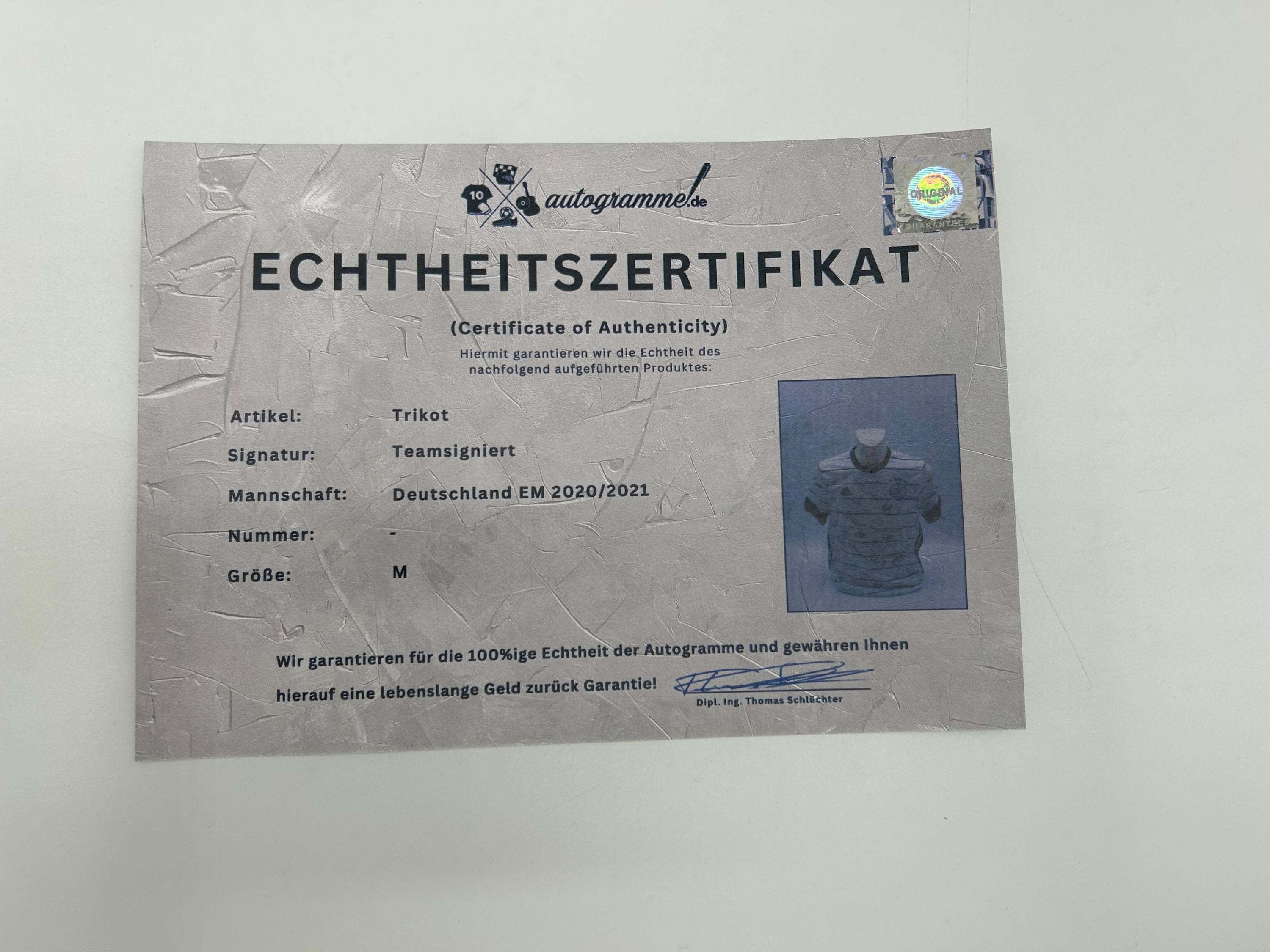 Deutschland Trikot EM 2020/2021 Teamsigniert Adidas COA DFB Fußball Autogramm M