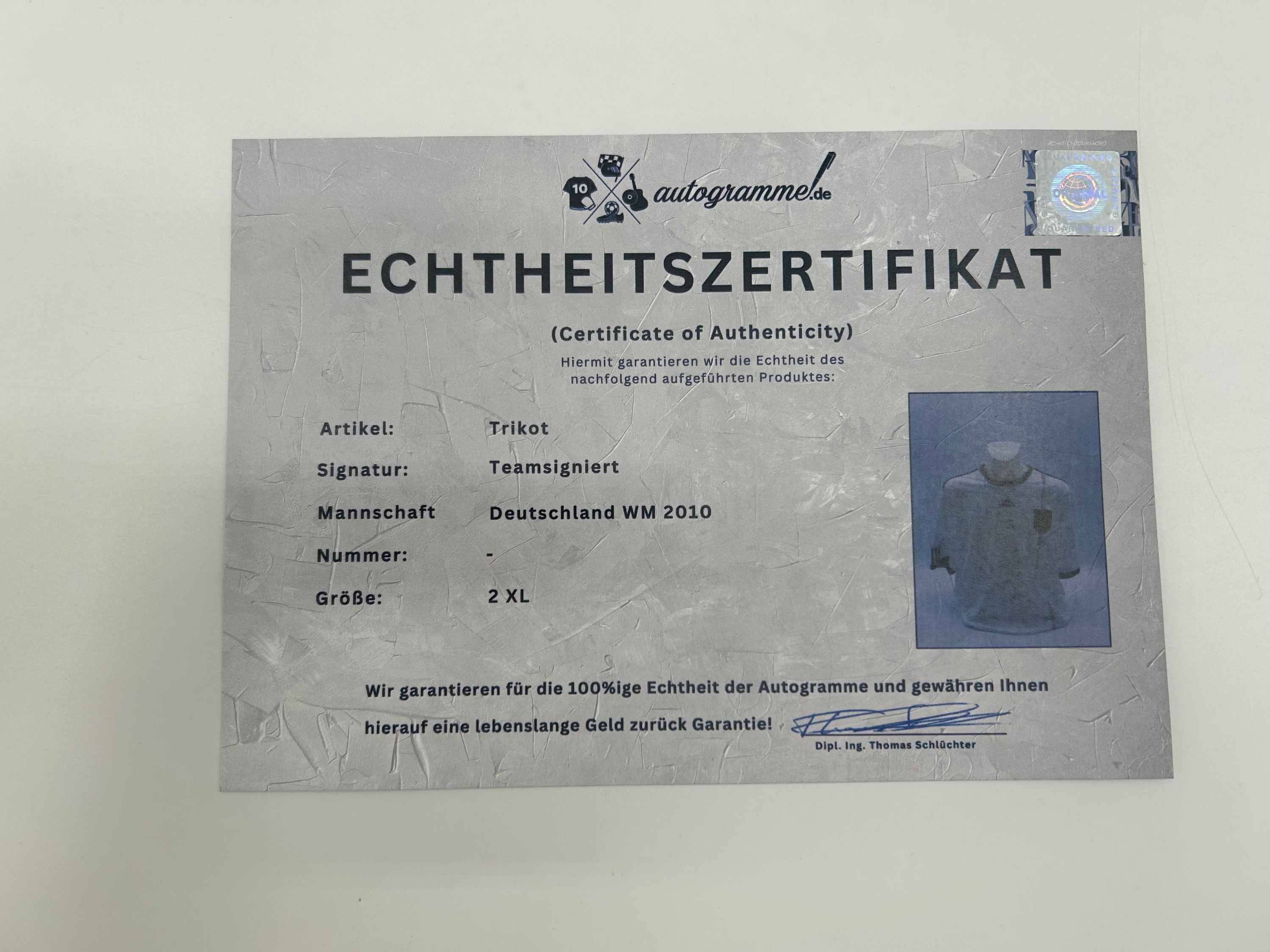 Deutschland Trikot WM 2010 Teamsigniert Autogramm Adidas Fußball DFB Größe 2XL