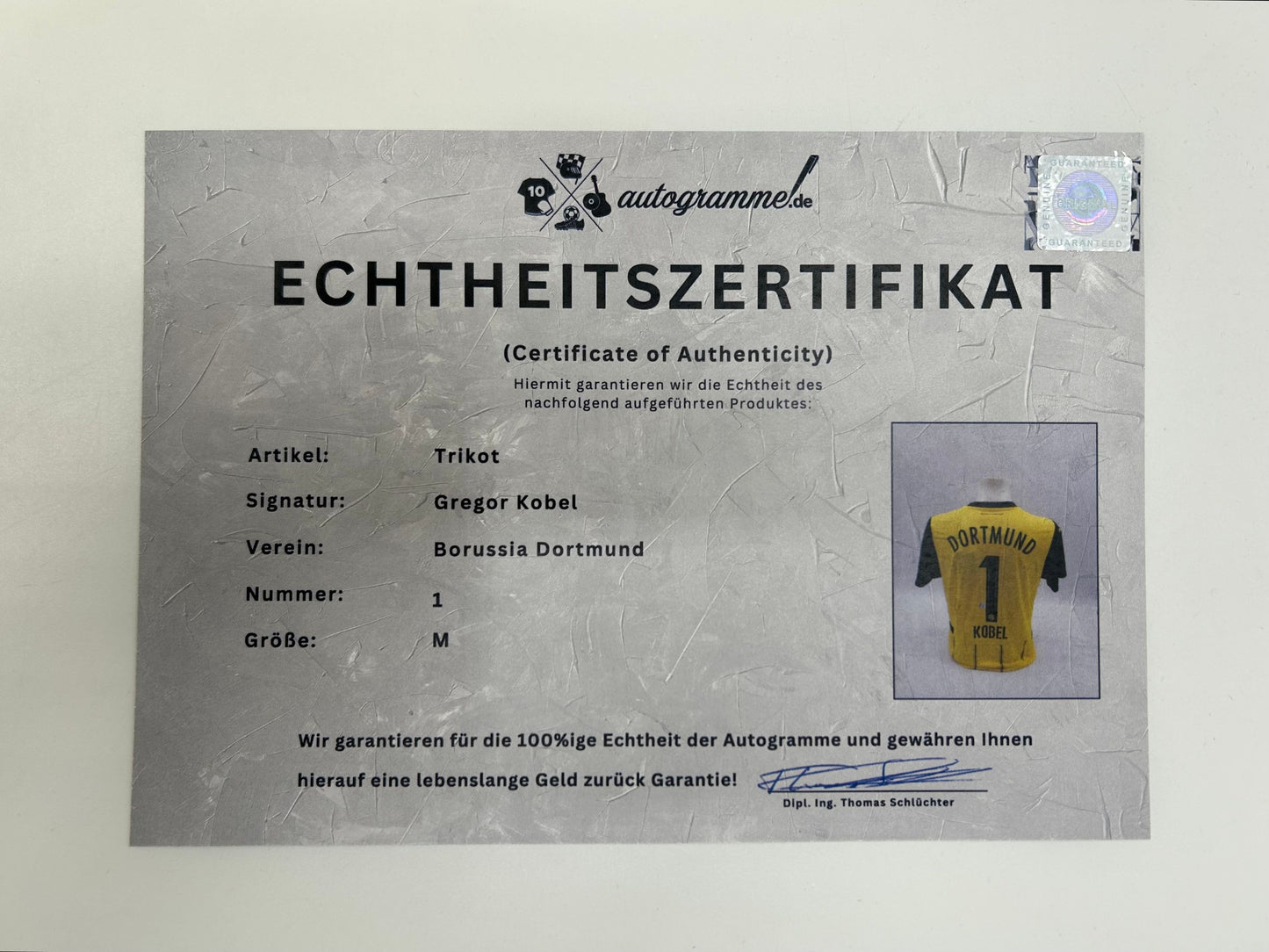 Borussia Dortmund Trikot signiert Gregor Kobel BVB Autogramm Puma M
