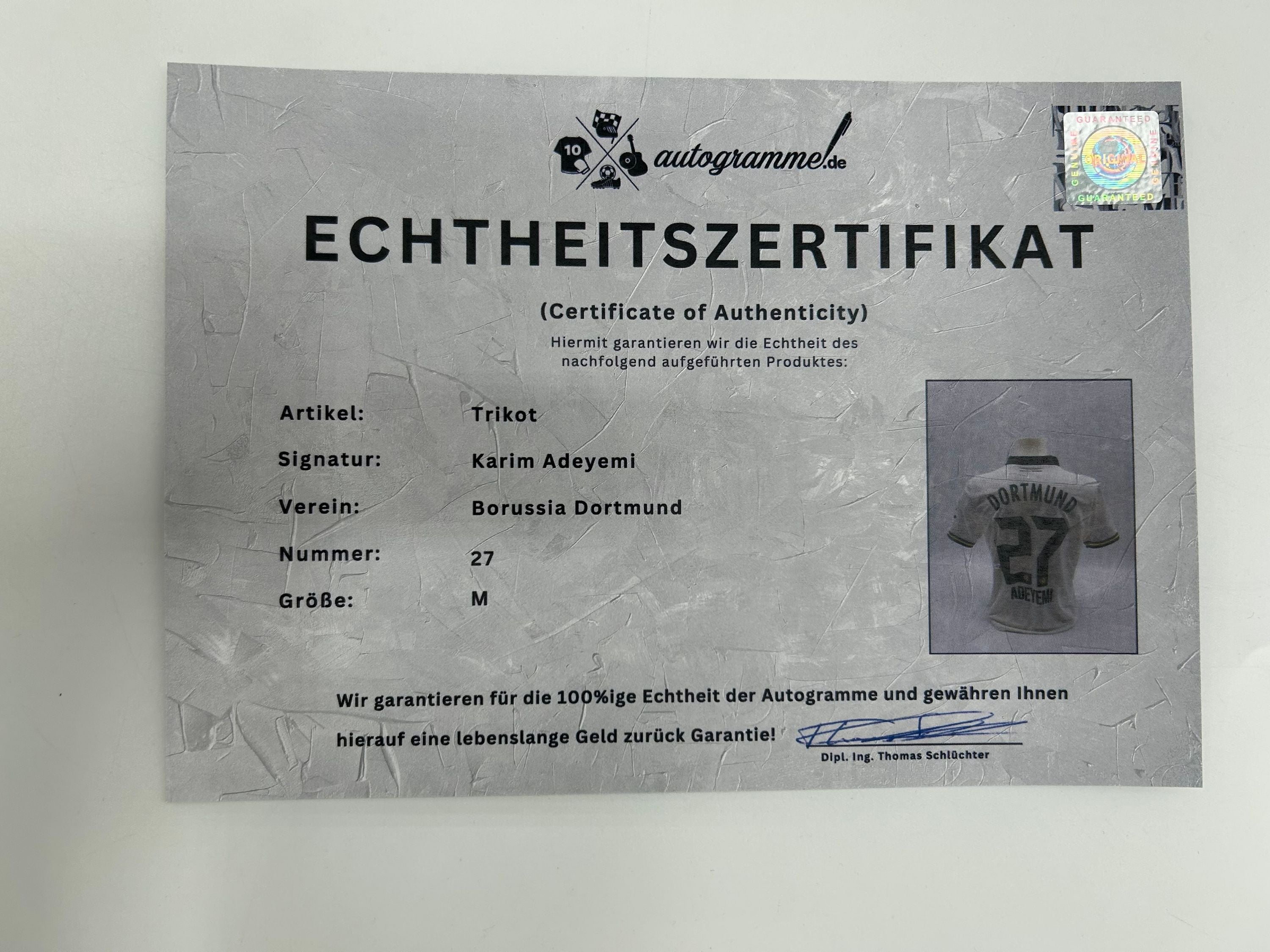 Borussia Dortmund Trikot Karim Adeyemi signiert BVB Autogramm Puma M