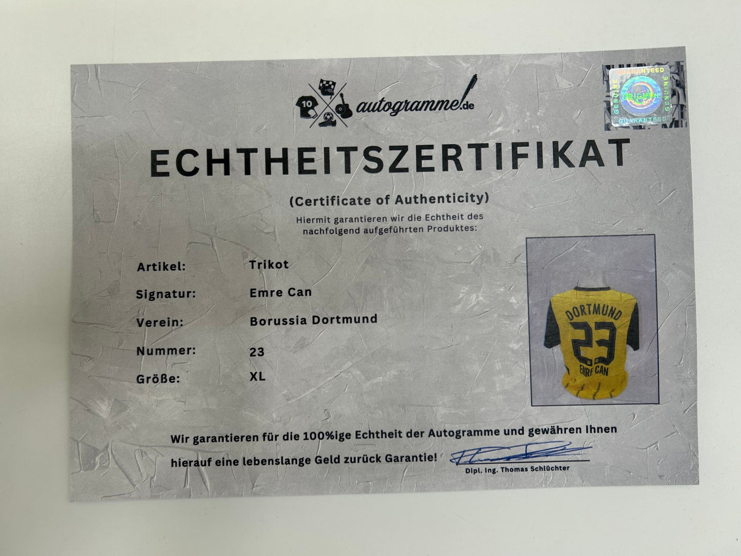 Borussia Dortmund Trikot signiert Emre Can BVB Autogramm Puma XL