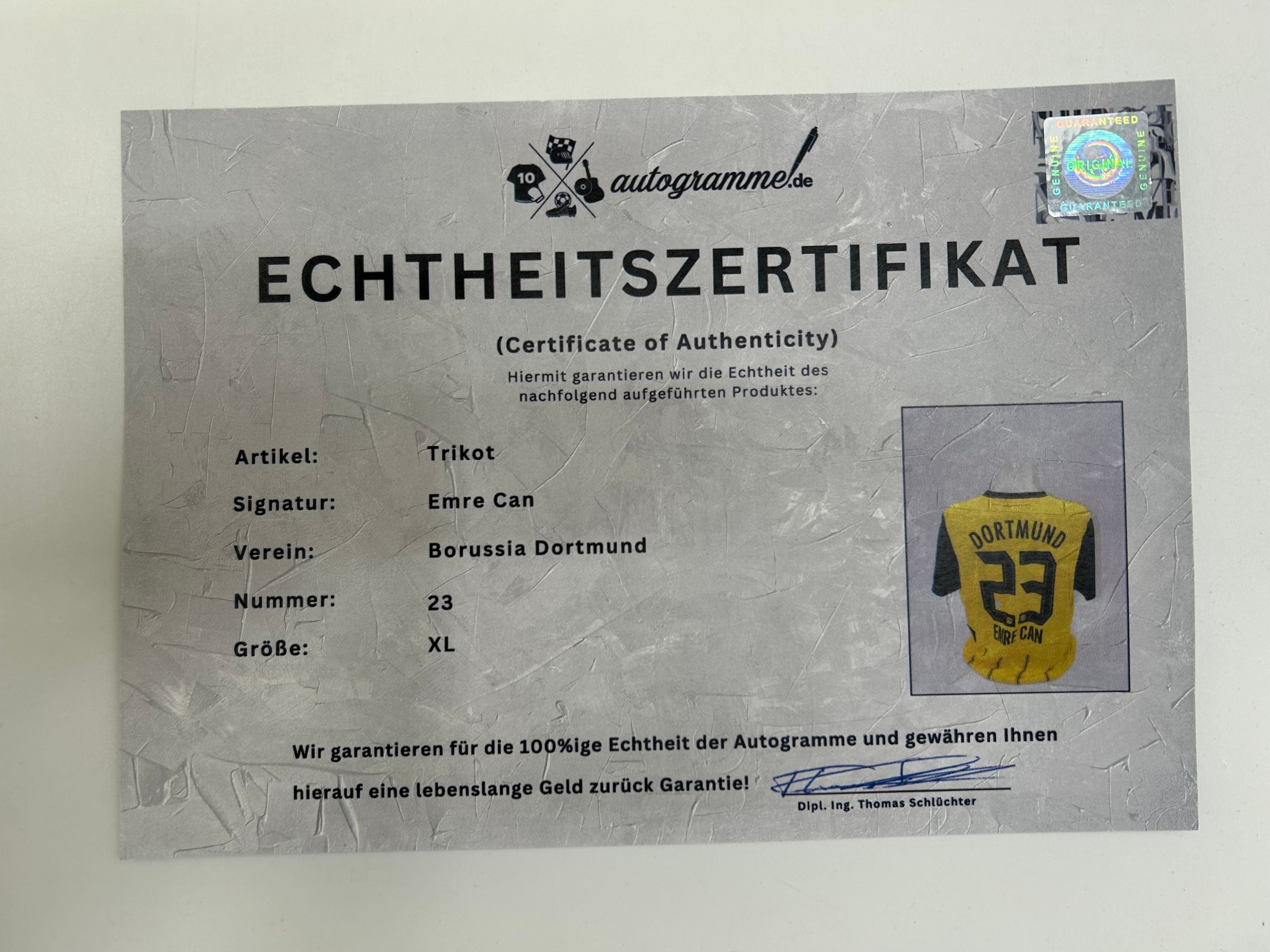 Borussia Dortmund Trikot signiert Emre Can BVB Autogramm Puma XL
