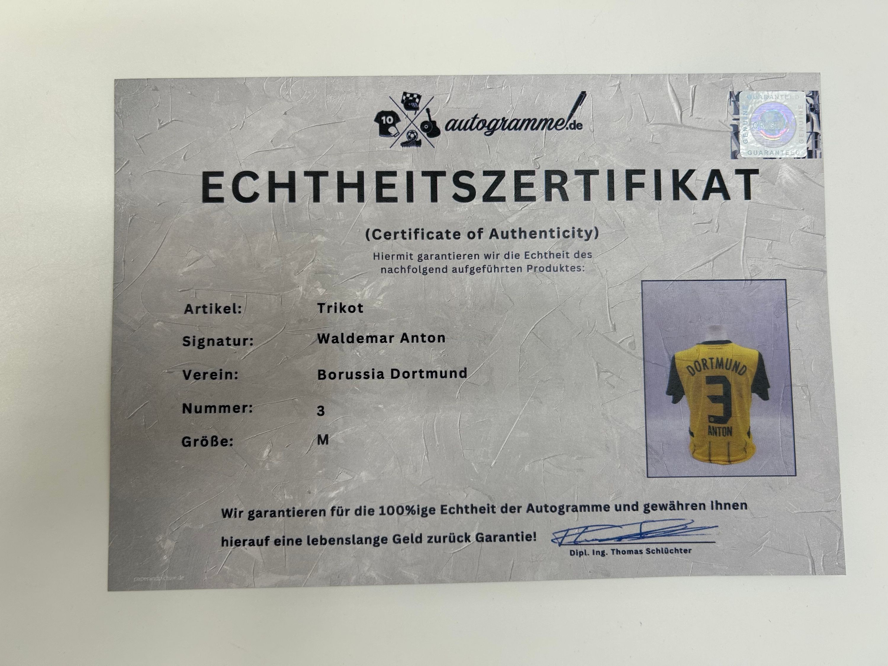 Borussia Dortmund Trikot Waldemar Anton signiert BVB Autogramm Puma M