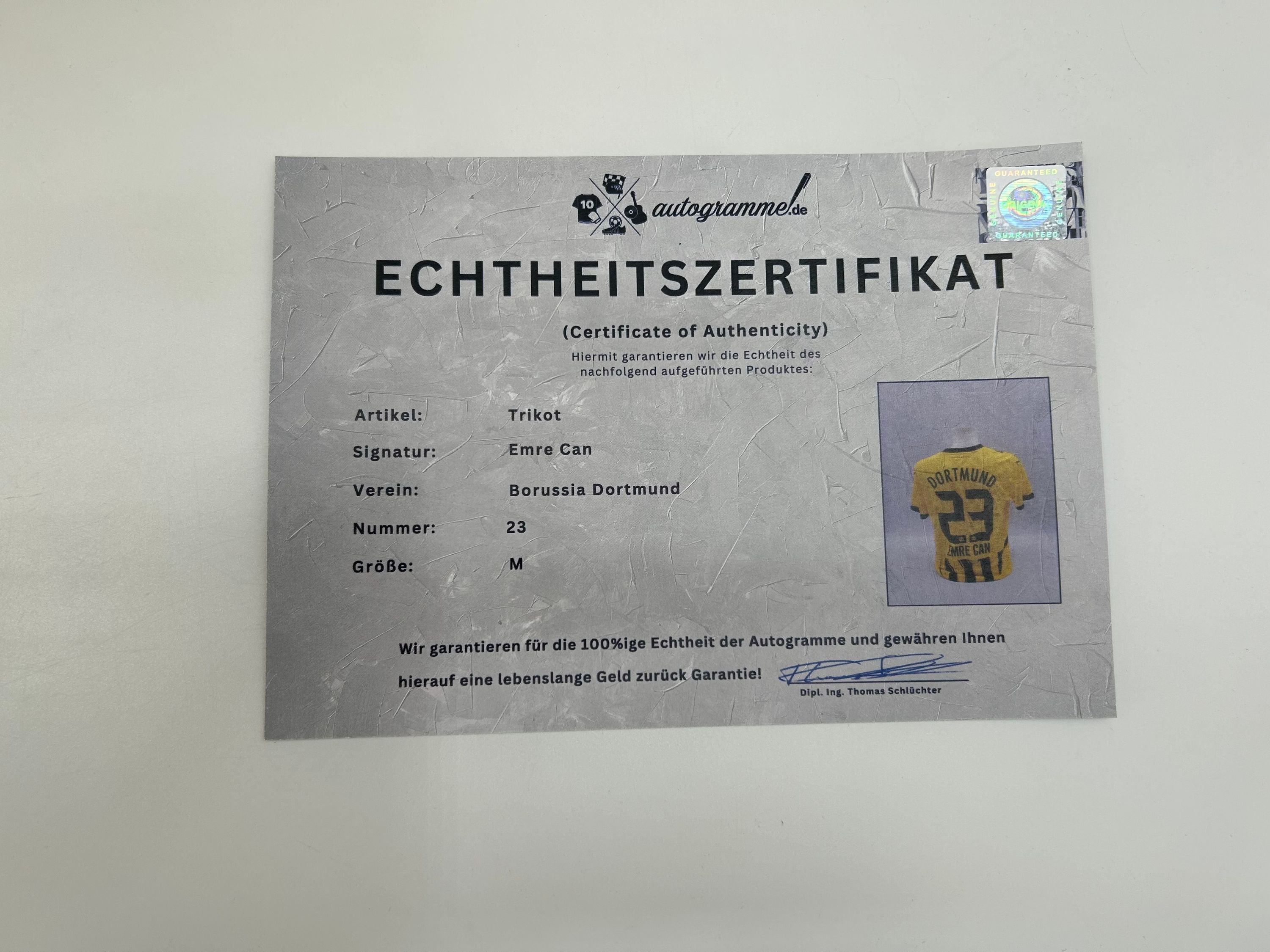 Camiseta del Borussia Dortmund (BVB) firmada por Emre Can, marca Puma M