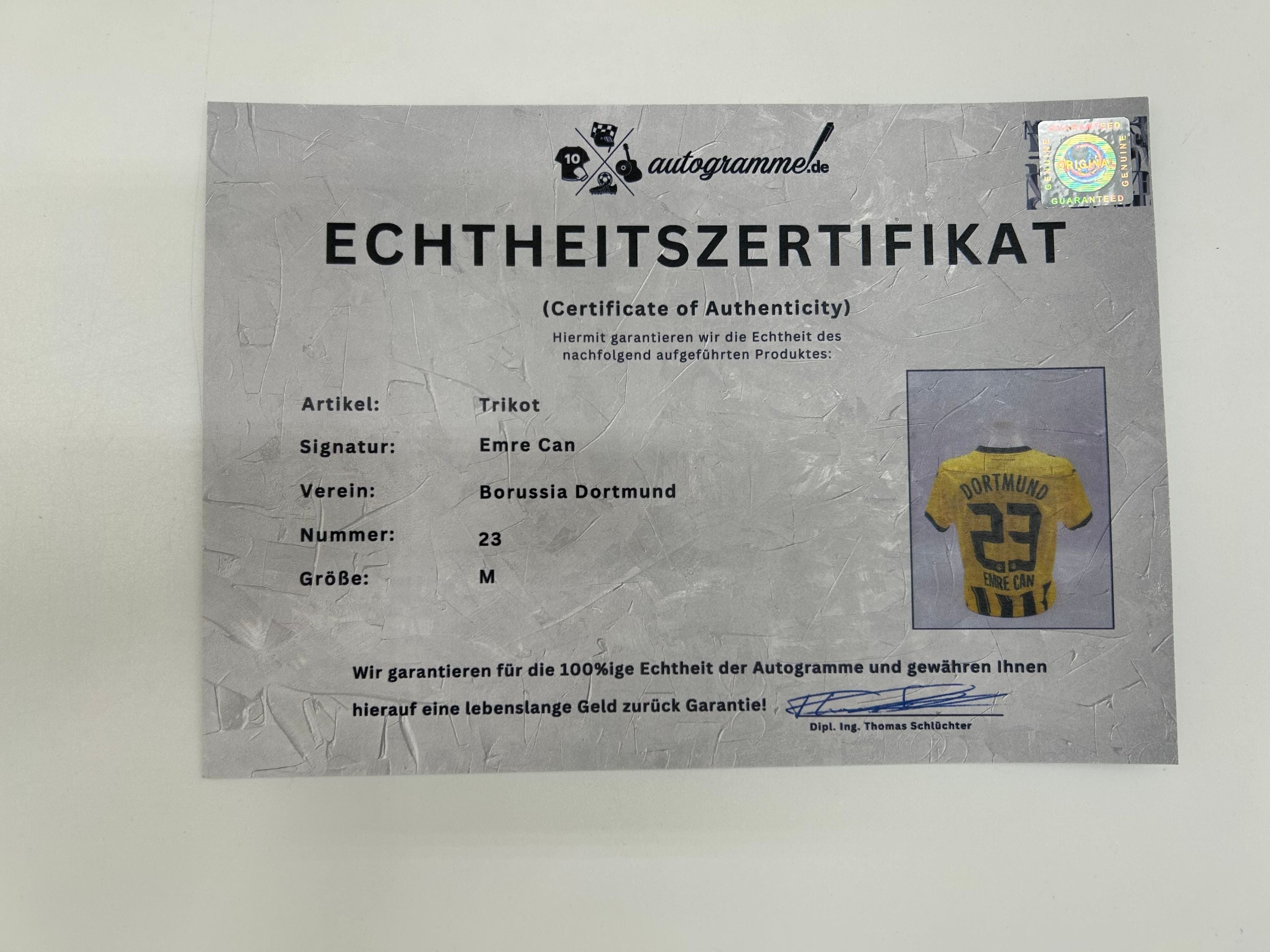 Camiseta del Borussia Dortmund firmada por Emre Can, autógrafo del BVB, Puma M