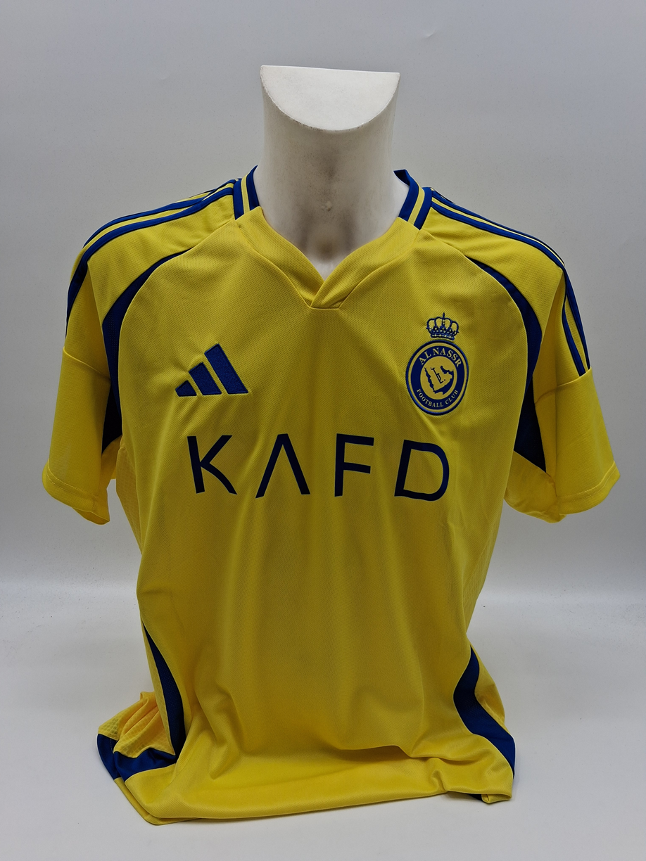 Al Nassr FC Trikot Cristiano Ronaldo signiert Autogramm Fußball COA XL
