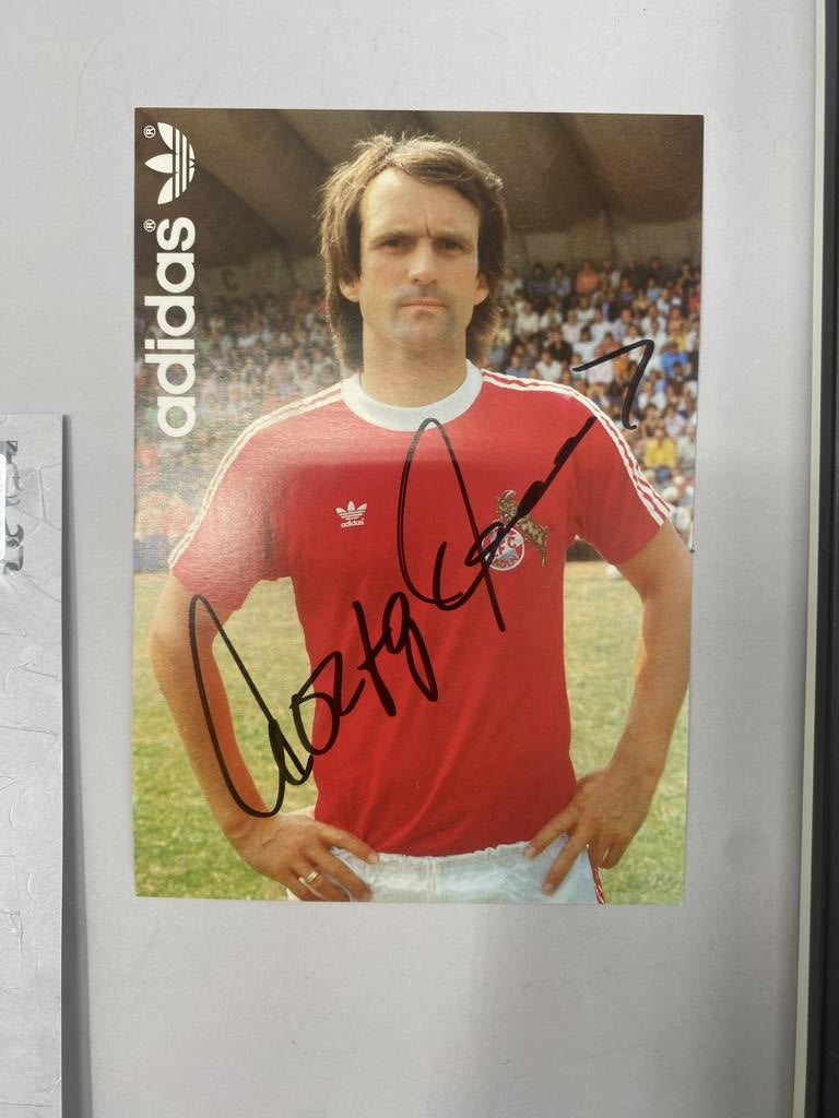 Kapitänsbinde Wolfgang Overath signiert im Rahmen Deutschland/1.FC Köln COA