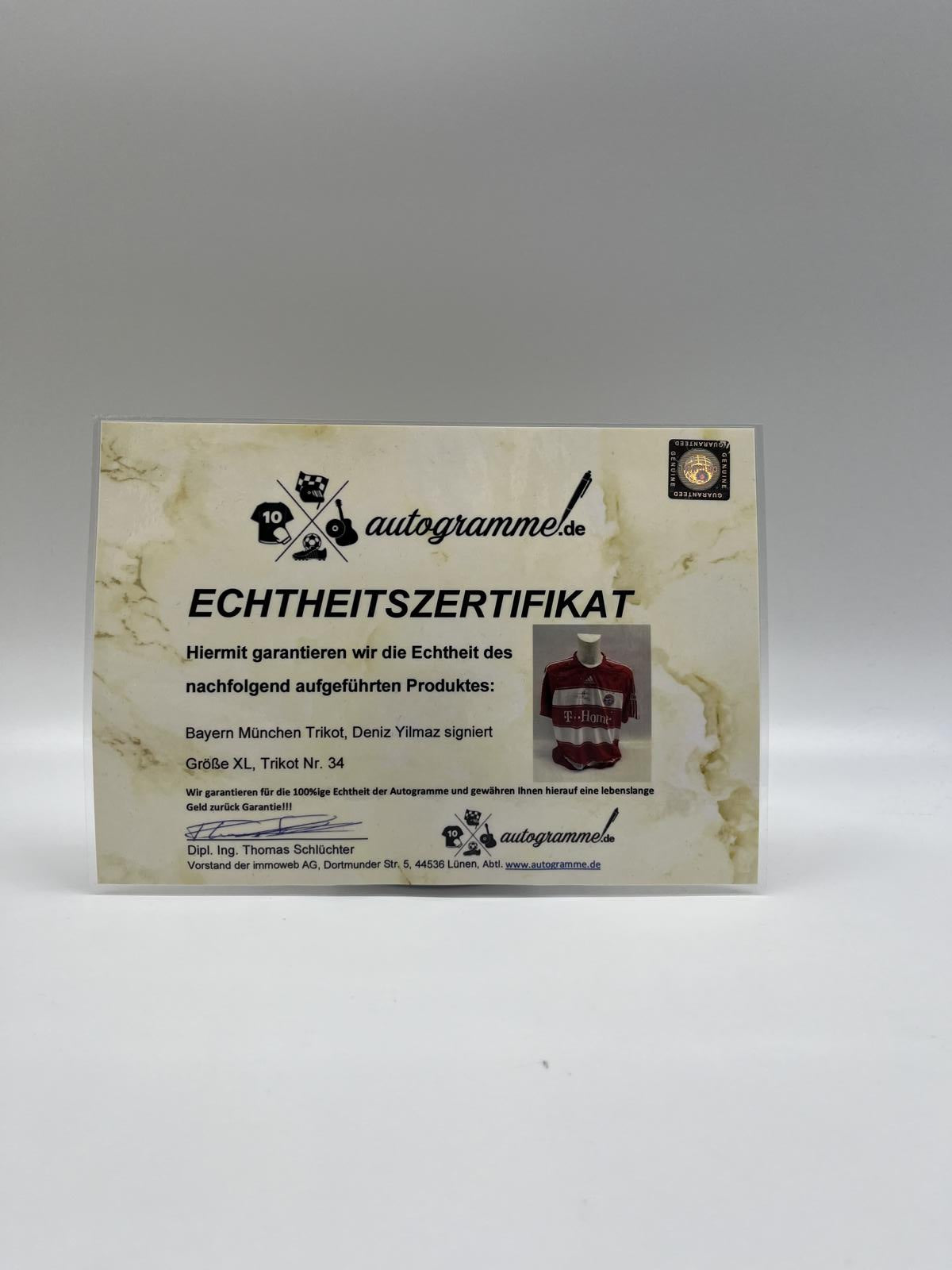 Bayern Munich Trikot Deniz Yilmaz signed Adidas FCB Autogram COA XL