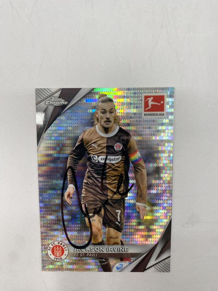 Kapitänsbinde Jackson Irvine signiert im Rahmen FC ST.Pauli Autogramm COA