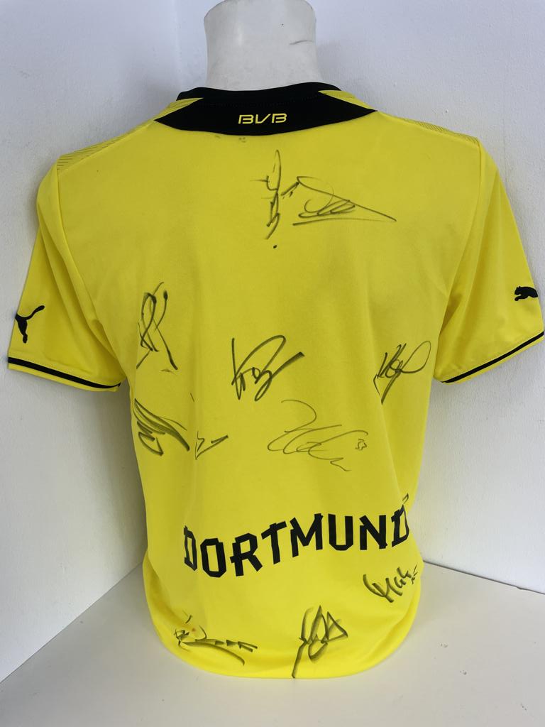 BVB Trikot 2013/2014 team signed Borussia Dortmund Coa Puma M