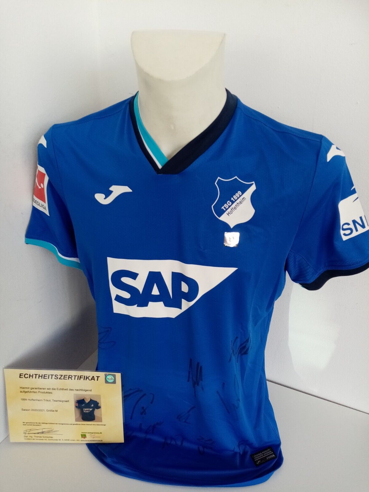1899 Hoffenheim Trikot 20/21 Teamsigniert Autogramm Fußball Bundesliga Joma M