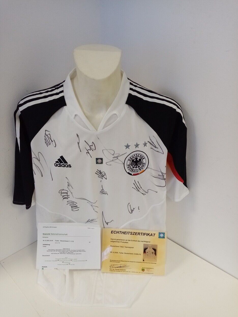 Germany jersey 04 05 team signed DFB Football Türkiye: Germany Adidas XL
