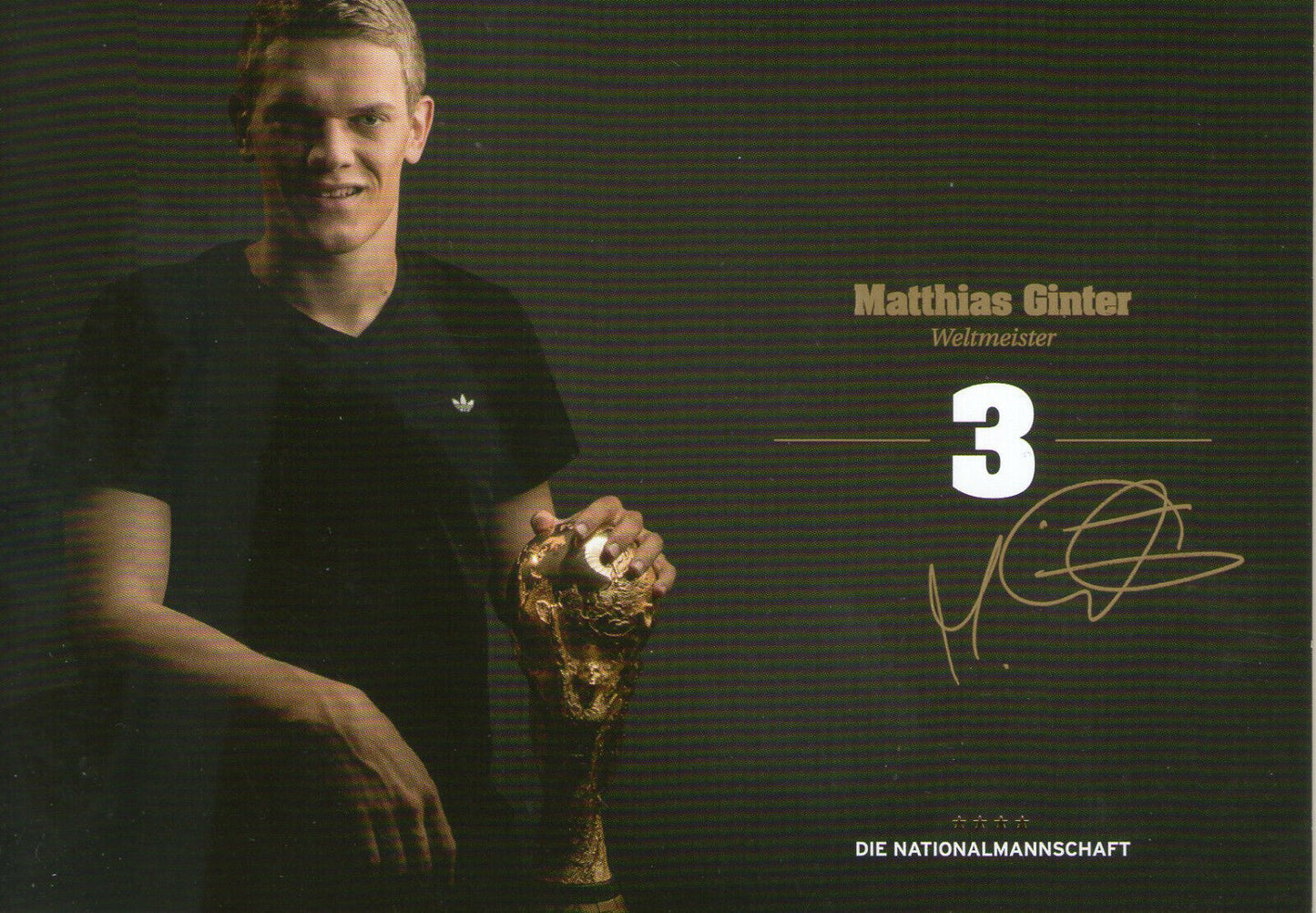 Limitierte Edition DFB Autogrammkarte! Matthias Ginter!! Signiert !RAR! GOLD