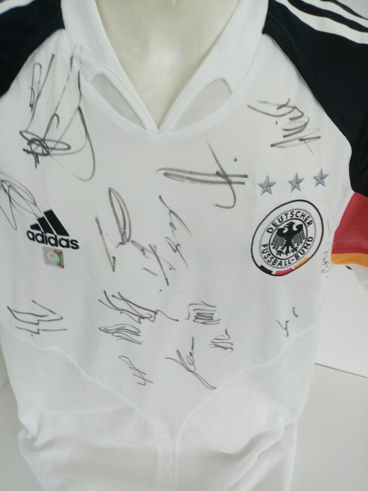 Deutschland Trikot EM 2004 Teamsigniert DFB Fußball Autogramm Euro Adidas Neu L