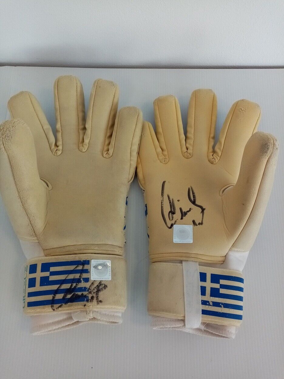Torwarthandschuhe Ioannis Gelios getragen + signiert Autogramm Kiel Matchworn