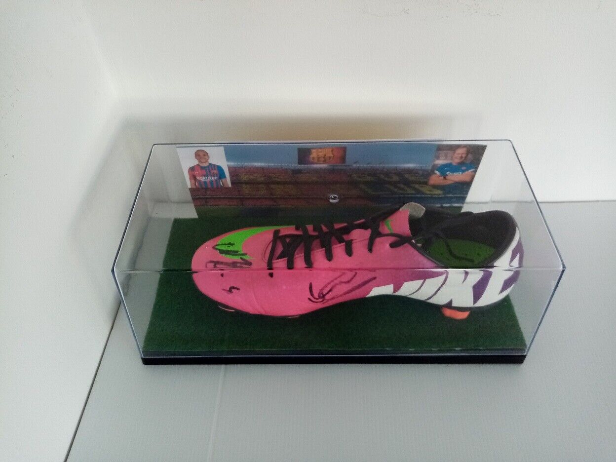 Fußballschuh Braithwaite und Koeman signiert FC Barcelona Barca Spanien Nike