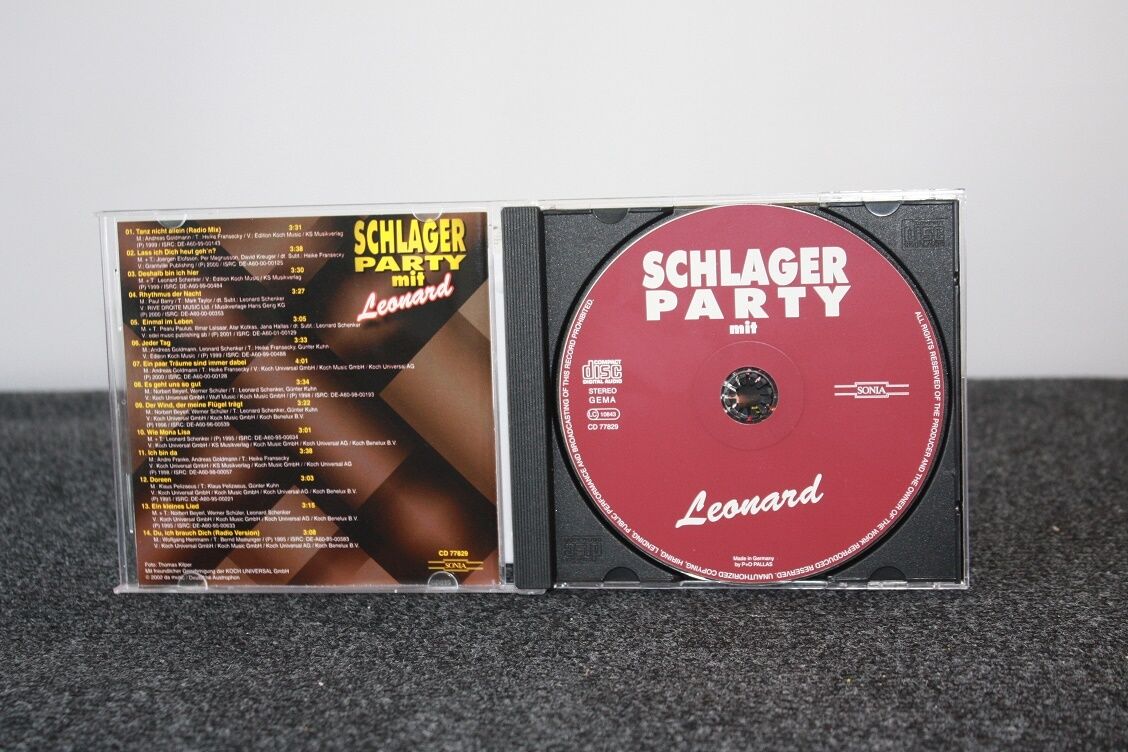 CD, Leonard signiert, Schlagerparty mit Leonard, Musik, Deutsch, Singen Schlager