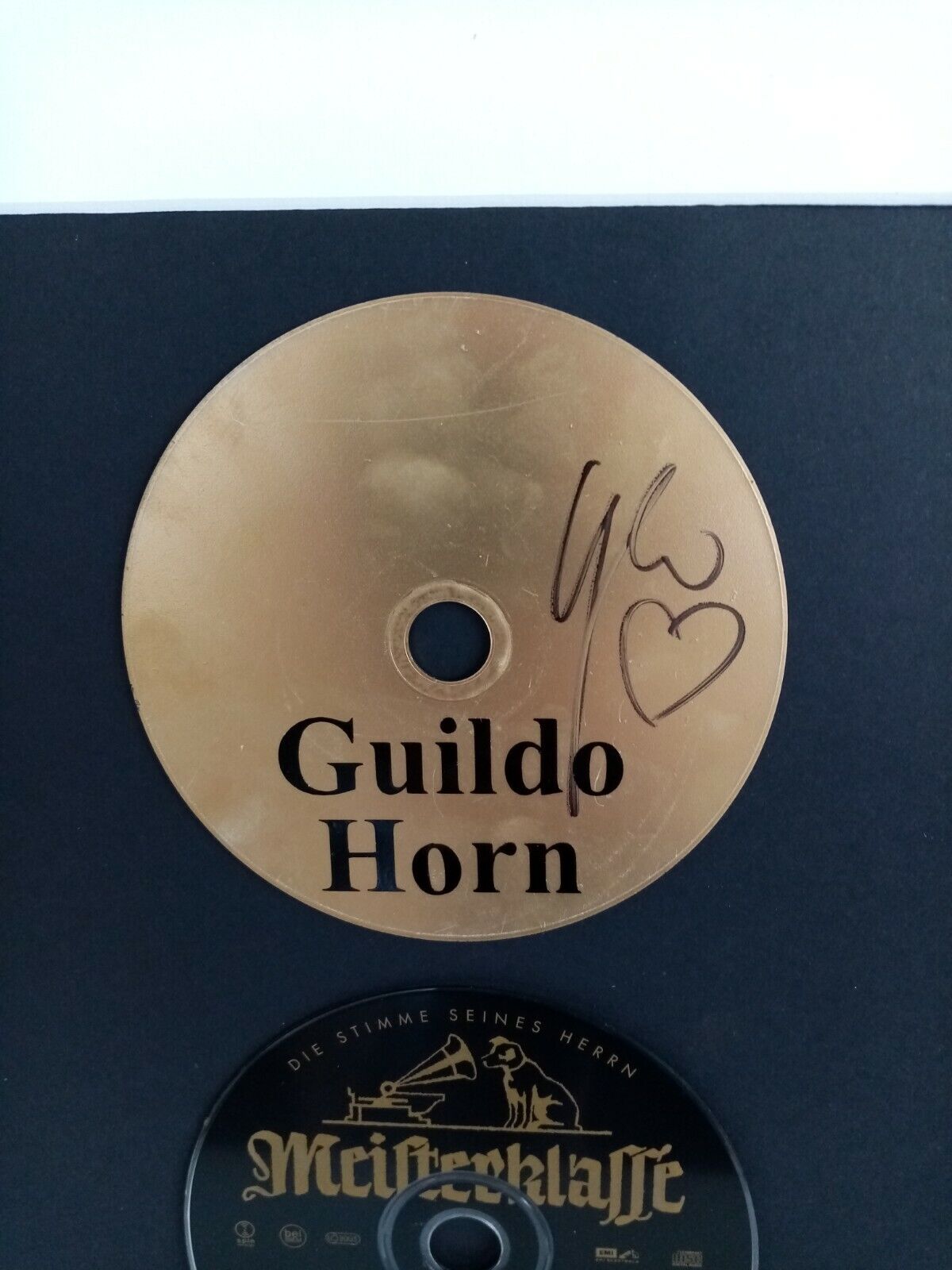 CD / Rohling Guildo Horn signiert mit Album im Rahmen Autogramm Musik Schlager