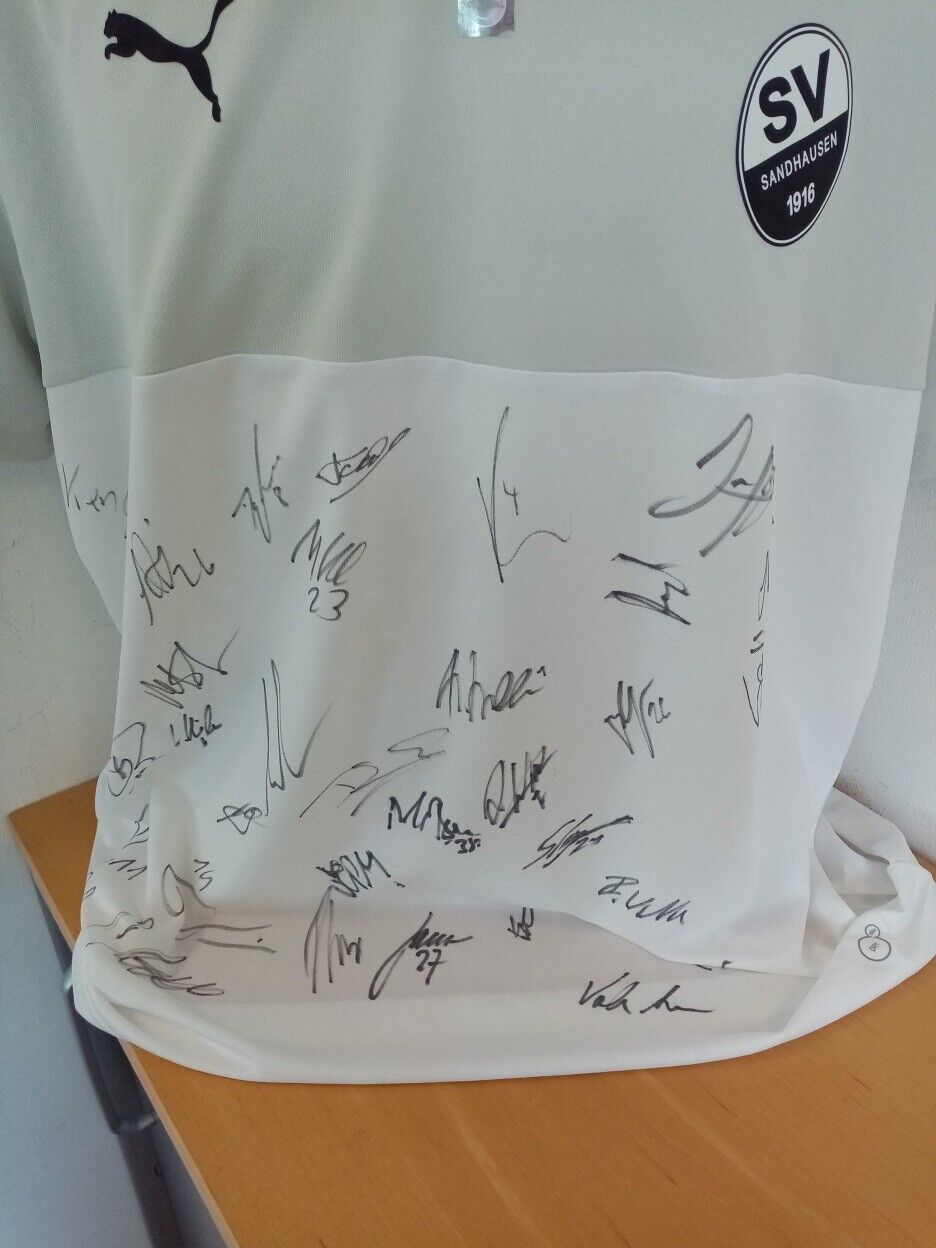SV Sandhausen Trikot 16/17 Teamsigniert Fußball Autogramm Puma Unterschrift 3XL