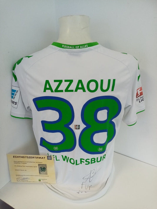 VFL Wolfsburg Trikot Azzaoui signiert mit Widmung Fußball Bundesliga Kappa Neu M