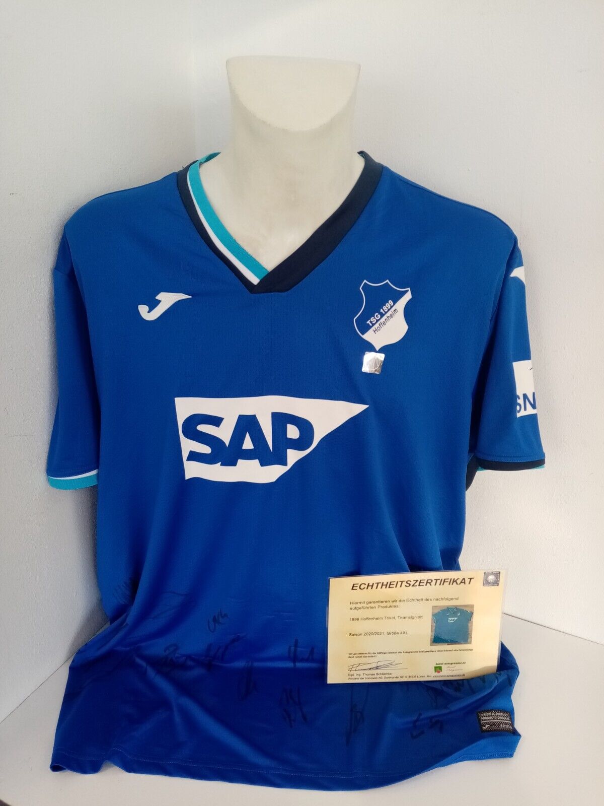 1899 Hoffenheim Trikot 20/21 Teamsigniert Autogramm Fußball Bundesliga Joma 4XL