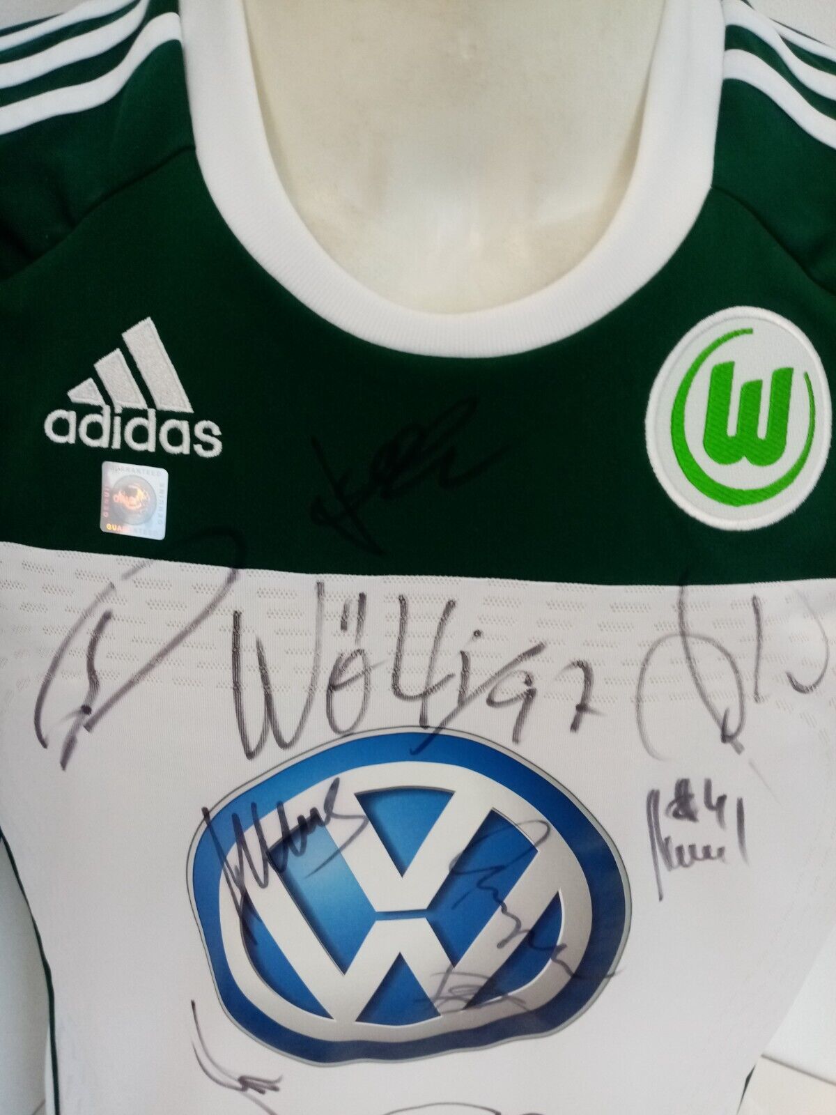 VFL Wolfsburg Trikot 10/11 Teamsigniert Autogramm Fußball Adidas Bundesliga M