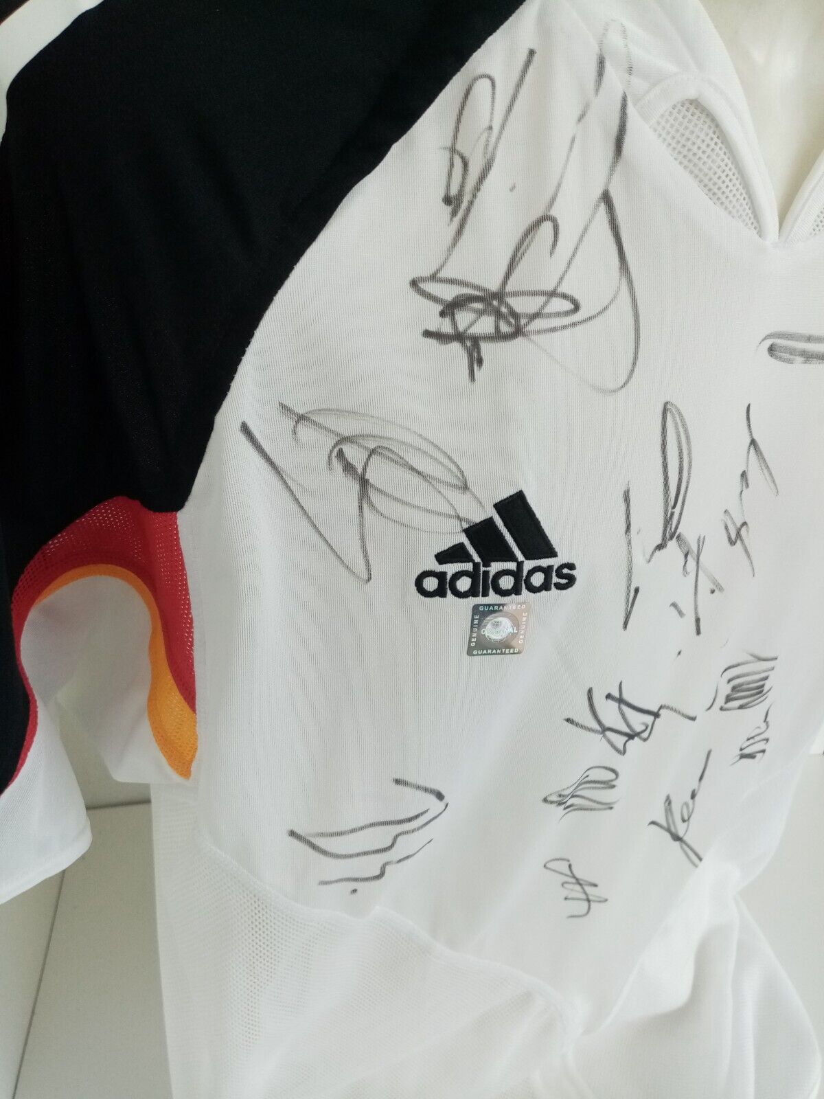 Deutschland Trikot EM 2004 Teamsigniert DFB Fußball Autogramm Euro Adidas Neu L