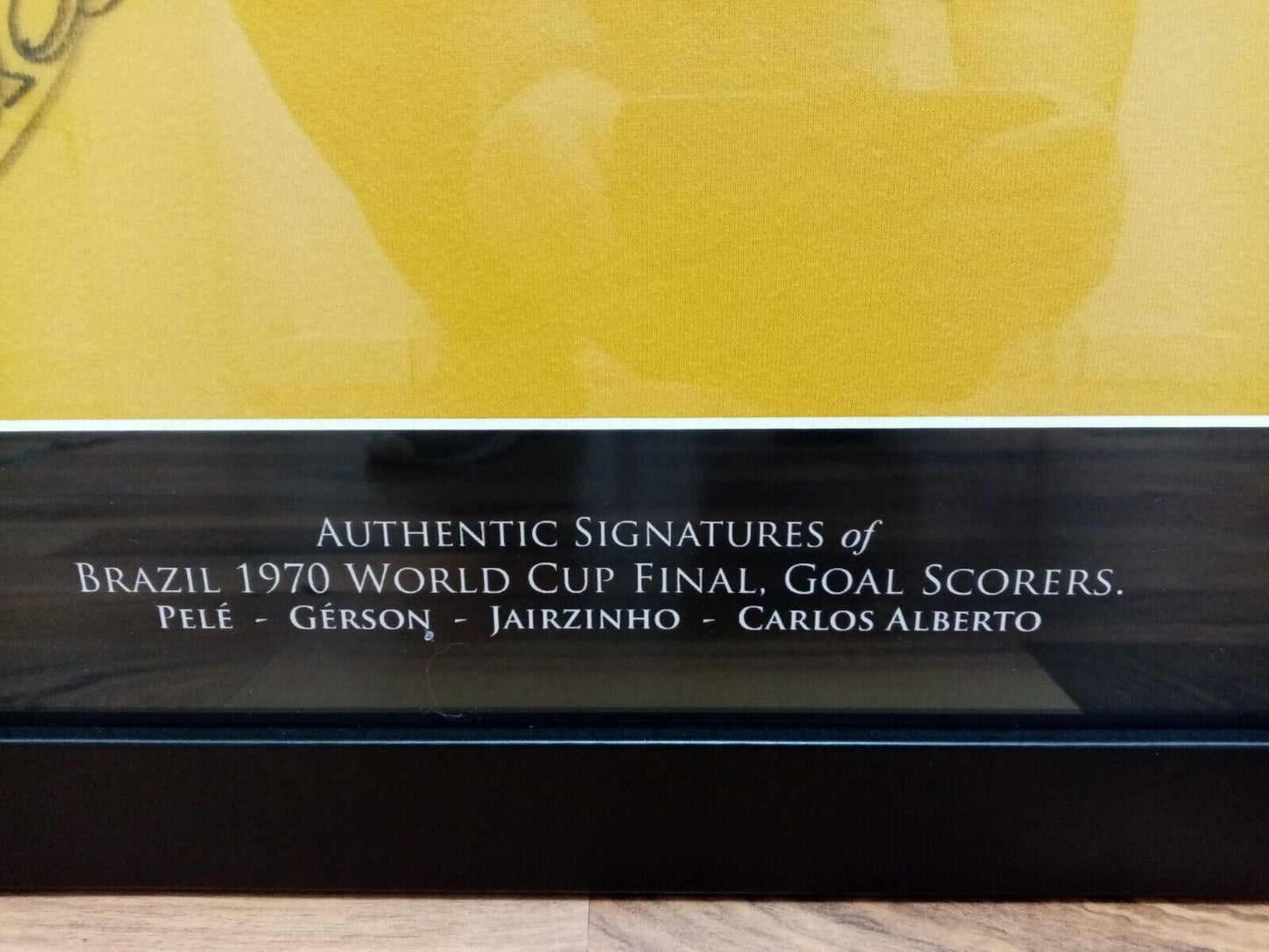 Brazil Repro Trikot WM 1970 + frame Team -signed autograph Pele Neu Coa
