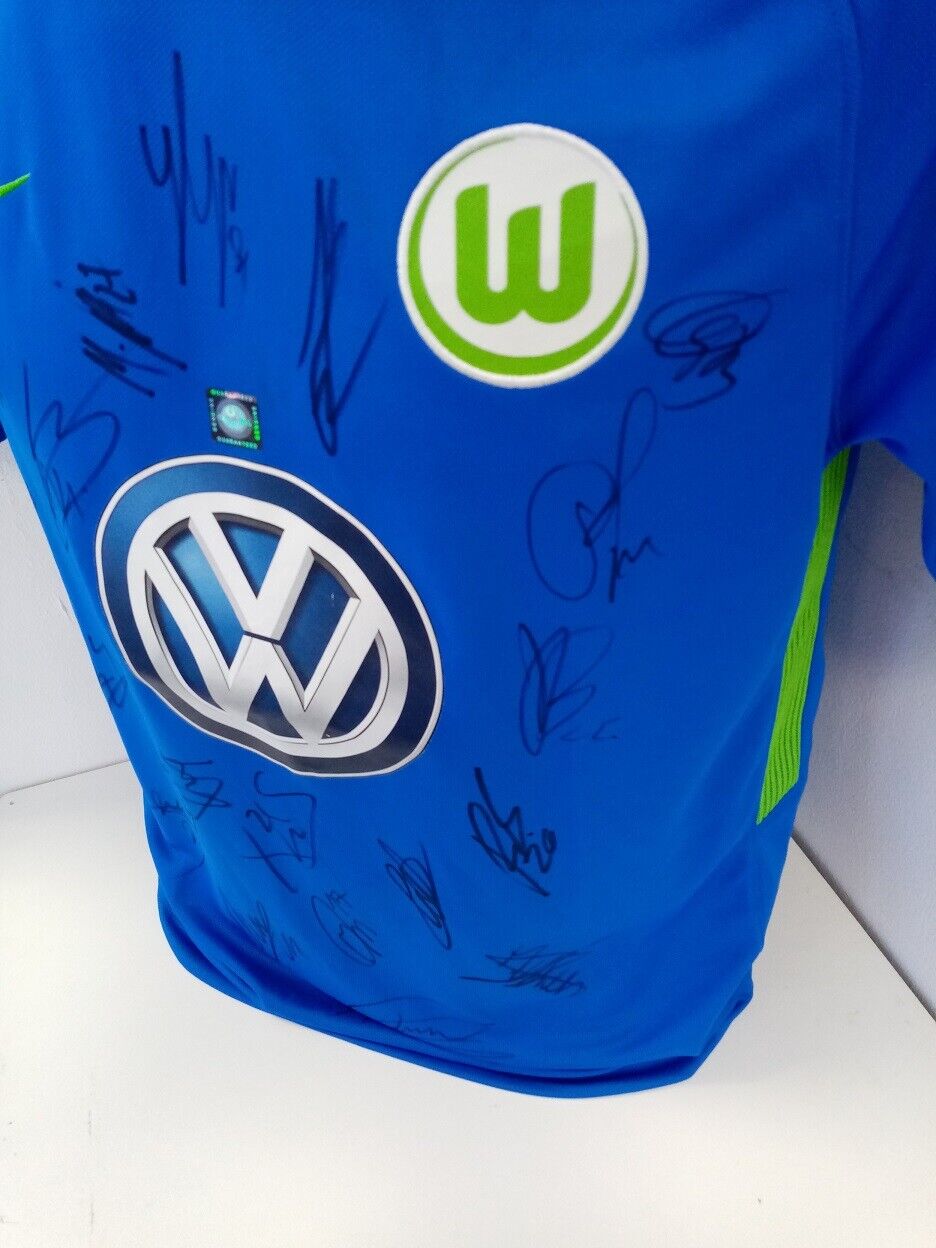 VFL Wolfsburg Trikot 2018/2019 Teamsigniert Wölfe Autogramm Adidas Bundesliga M