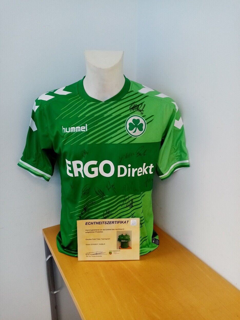 Greuther Fürth Trikot 2016/2017 Teamsigniert Autogramm Fußball Hummel Größe S