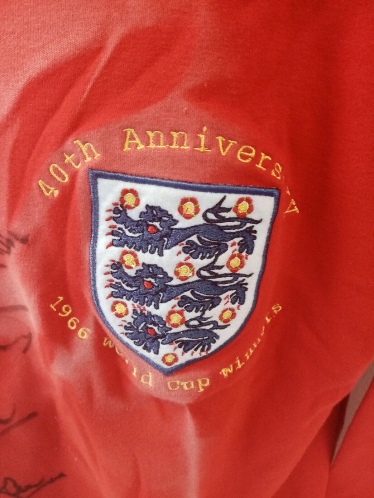 England Replika Trikot WM 1966 9x signiert Autogramm Fußball COA Wembley L / XL