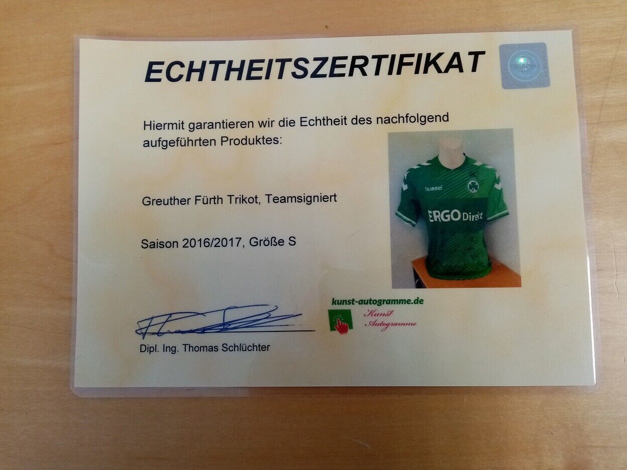 Greuther Fürth Trikot 2016/2017 Teamsigniert Autogramm Fußball Hummel Größe S