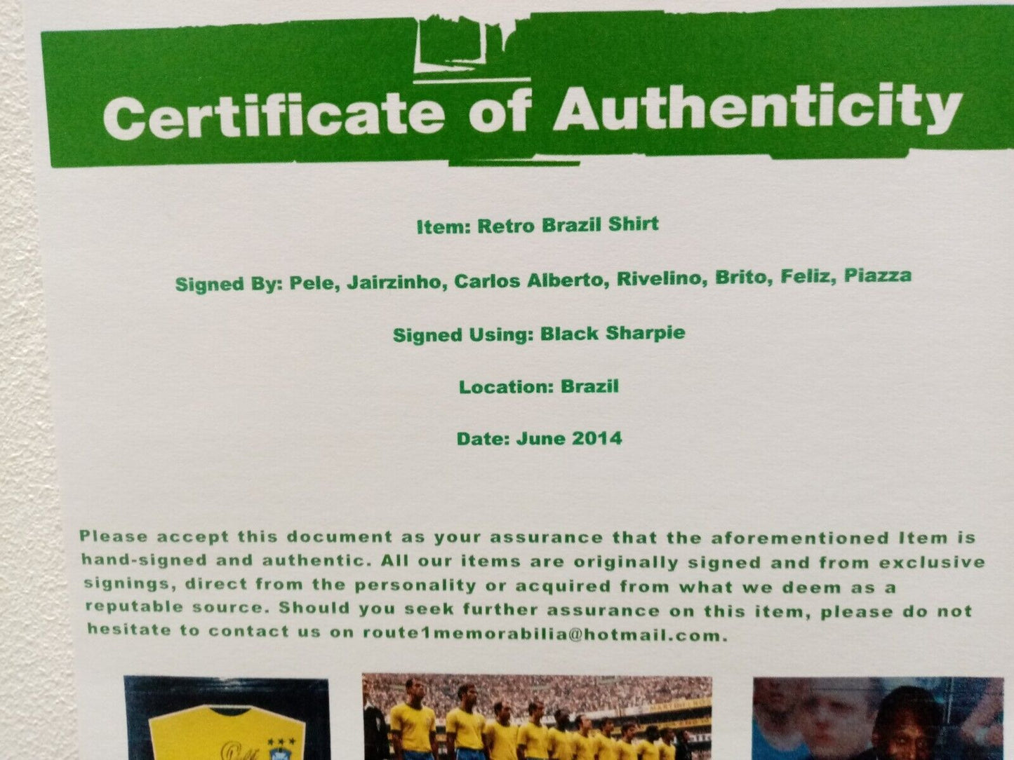 Brasilien Repro Trikot WM 1970 + Rahmen Teamsigniert Autogramm Pele Rivelino COA