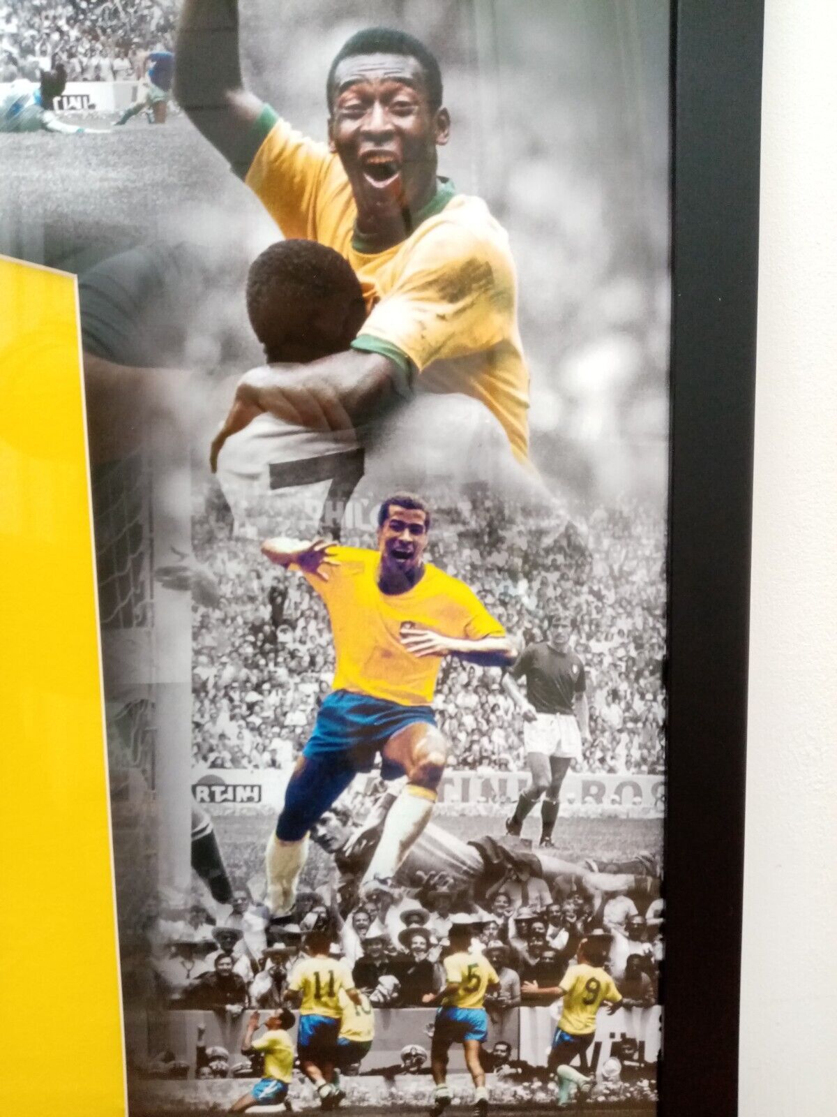 Brazil Repro Trikot WM 1970 + frame Team -signed autograph Pele Neu Coa