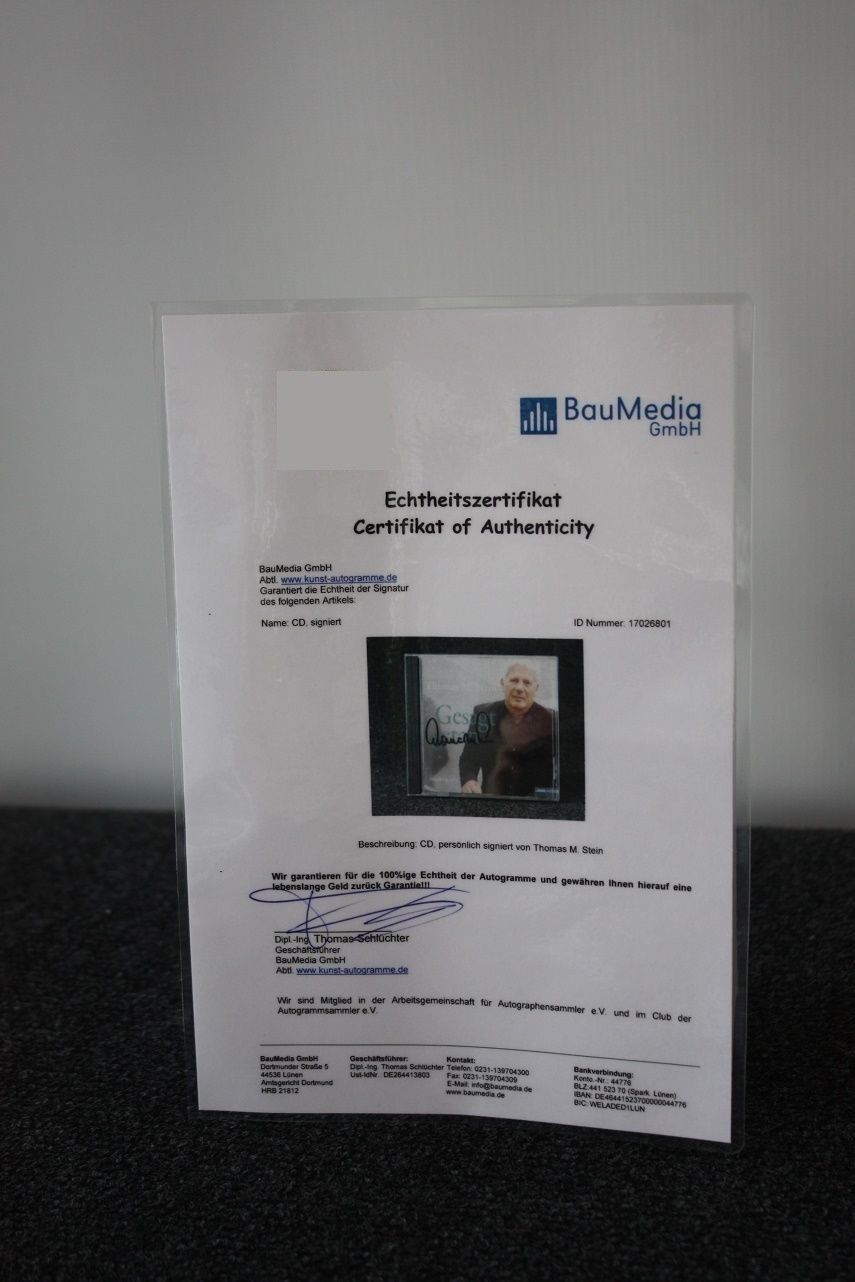 CD, Thomas M. Stein signiert, Gesagt getan, Musik, Hörbuch, Autogramm, Sammeln