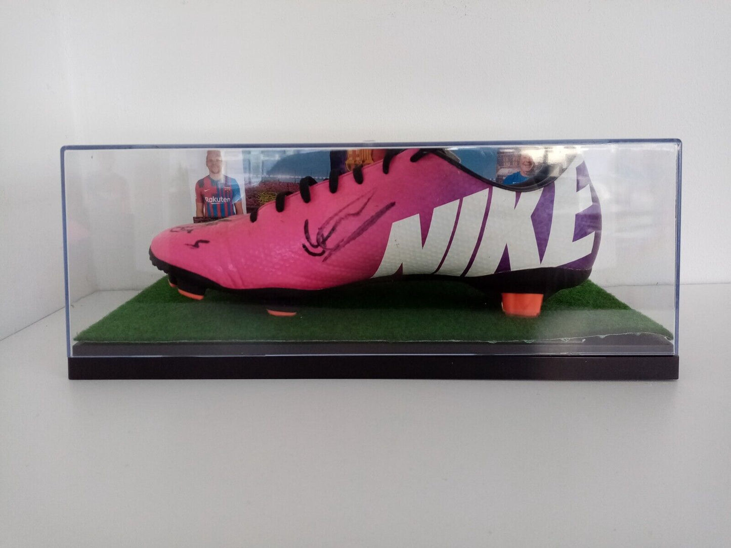 Fußballschuh Braithwaite und Koeman signiert FC Barcelona Barca Spanien Nike