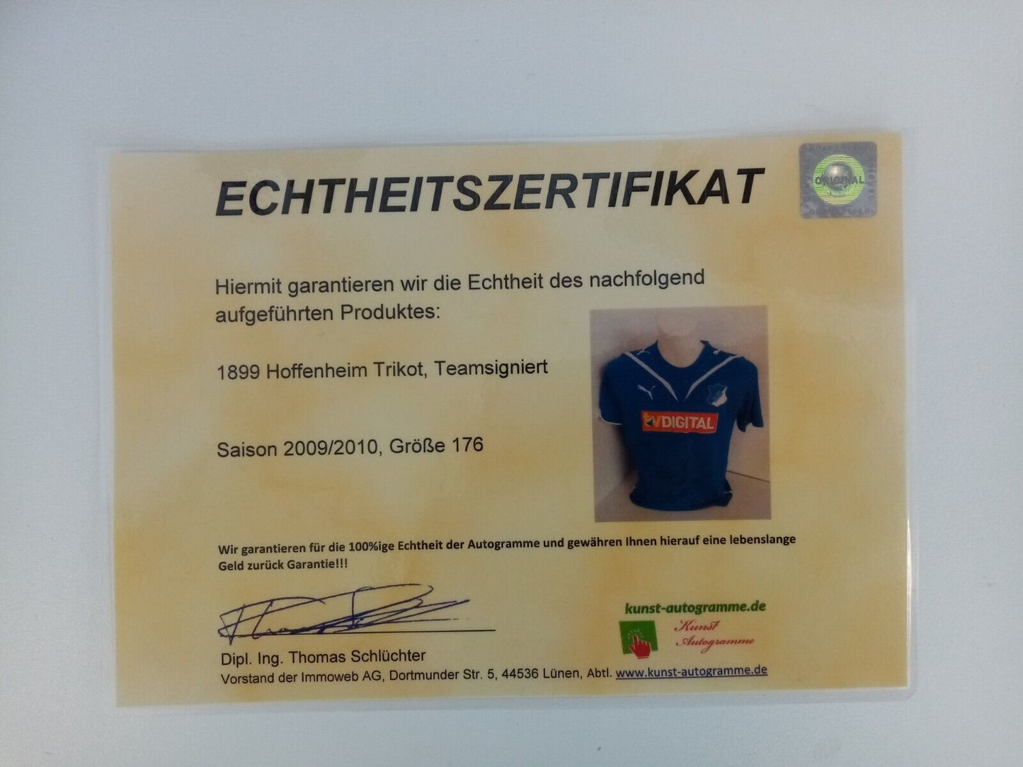 1899 Hoffenheim Trikot 09/10 Teamsigniert Autogramm Fußball Bundesliga Puma 176