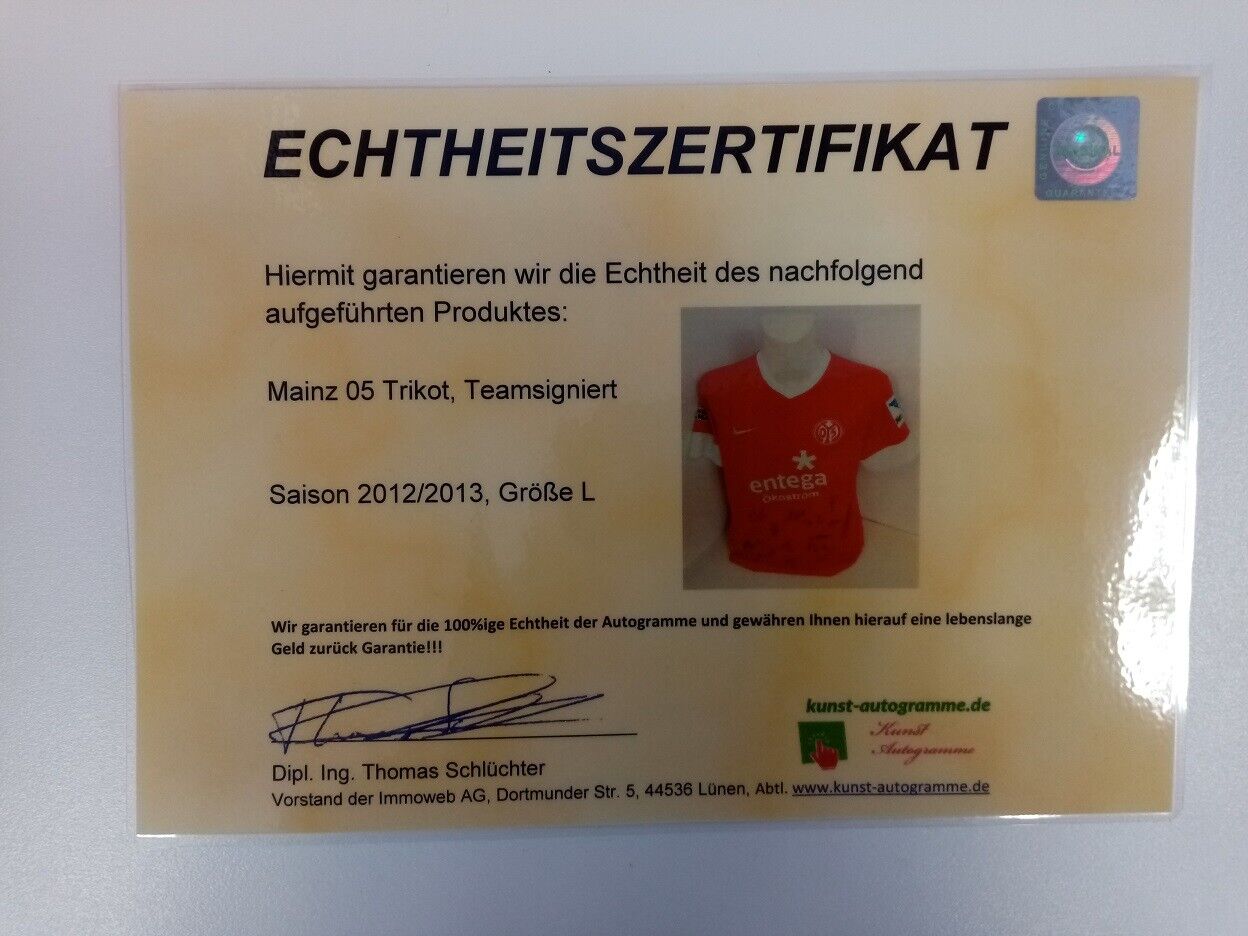 Mainz 05 Trikot 2012/2013 Teamsigniert FSV Bundesliga Autogramm Neu Nike Größe L
