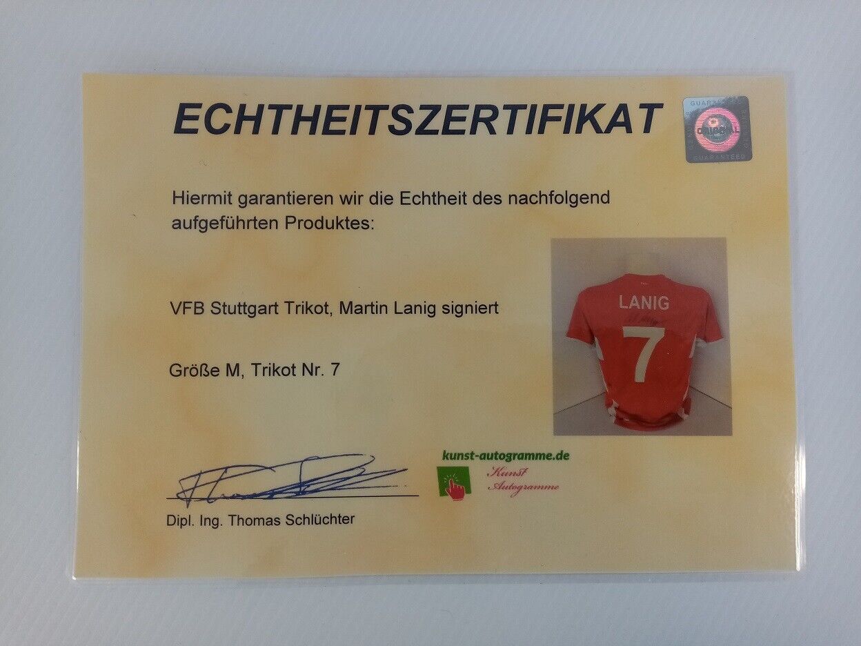 VFB Stuttgart Trikot Martin Lanig signiert Fußball Autogramm Puma Fußball Gr. M
