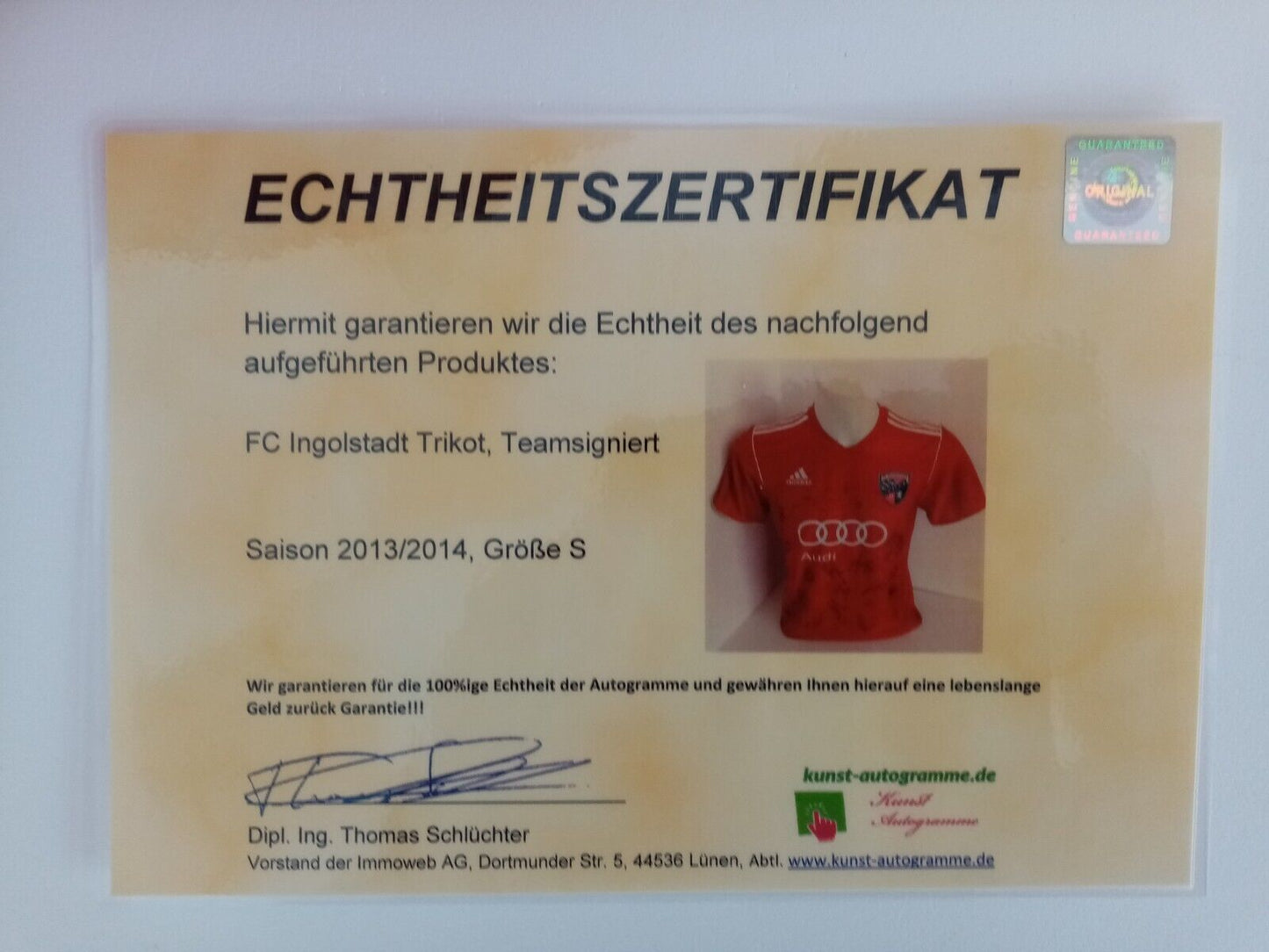 FC Ingolstadt Trikot 13/14 Teamsigniert Autogramm Fußball Bundesliga Adidas S