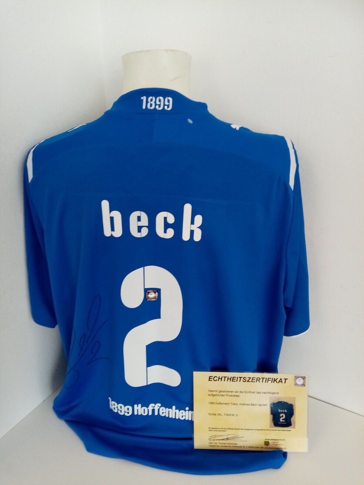 1899 Hoffenheim Trikot Andreas Beck signiert Bundesliga Fußball Neu Puma 3XL
