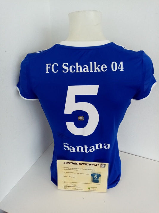 Schalke 04 Damen Trikot Santana signiert S04 Bundesliga Fußball Adidas Neu S