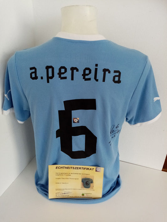 Uruguay Trikot Pereira signiert Puma Autogramm Unterschrift Fußball Neu COA S